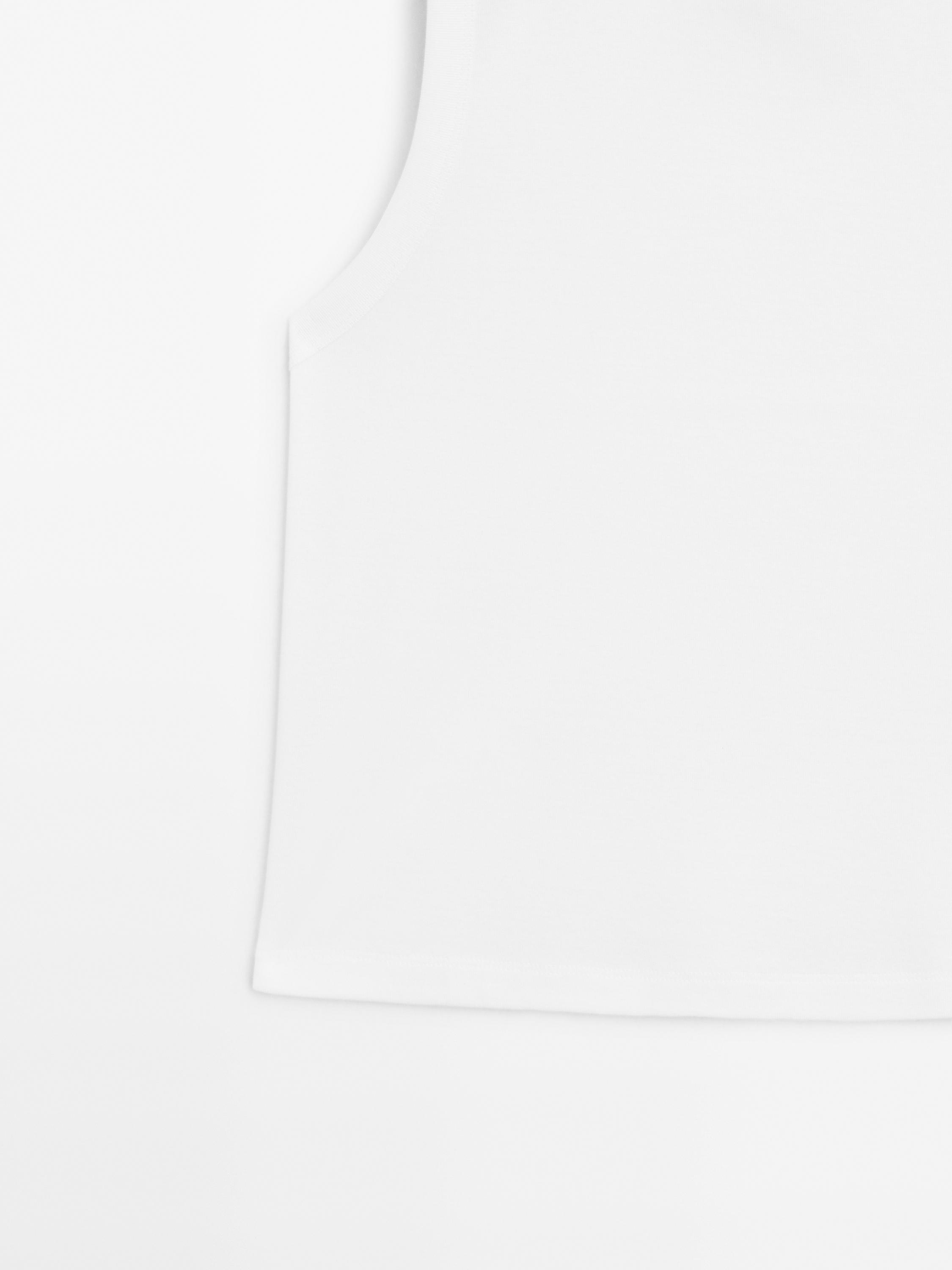 Mercerised cotton crew neck T-shirt