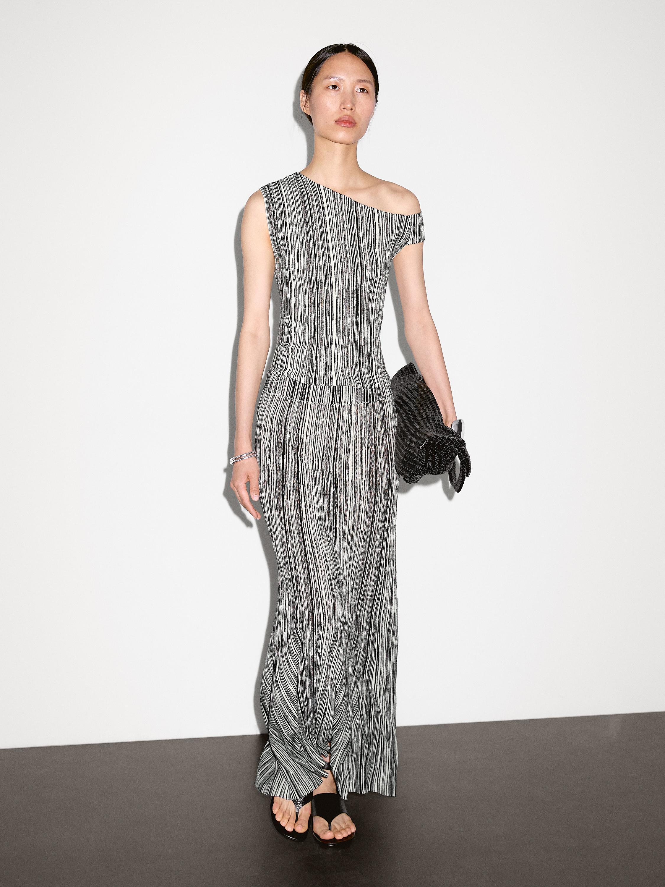 Knit top with striped detail