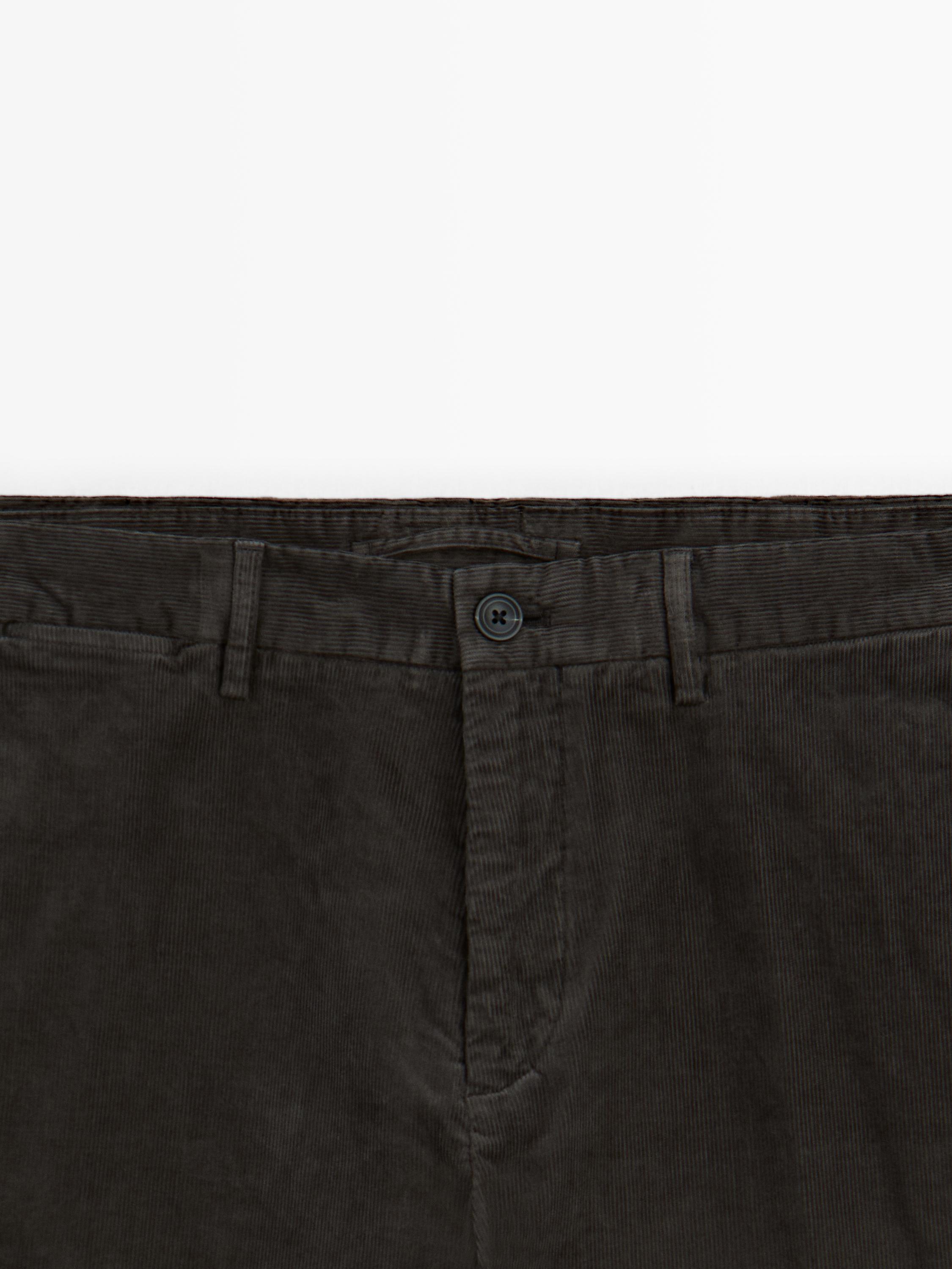 Slim fit corduroy trousers