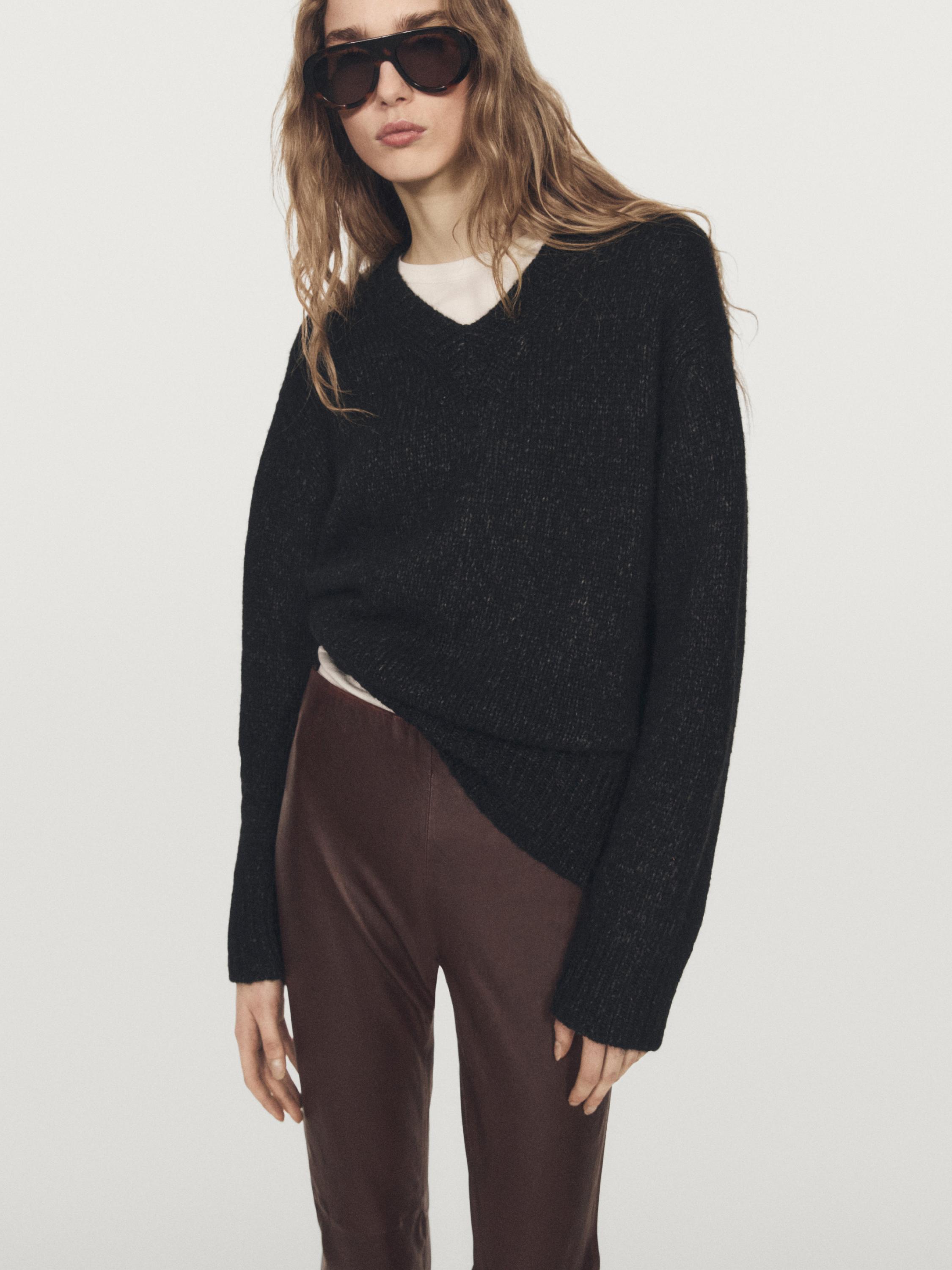 Nappa leather leggings