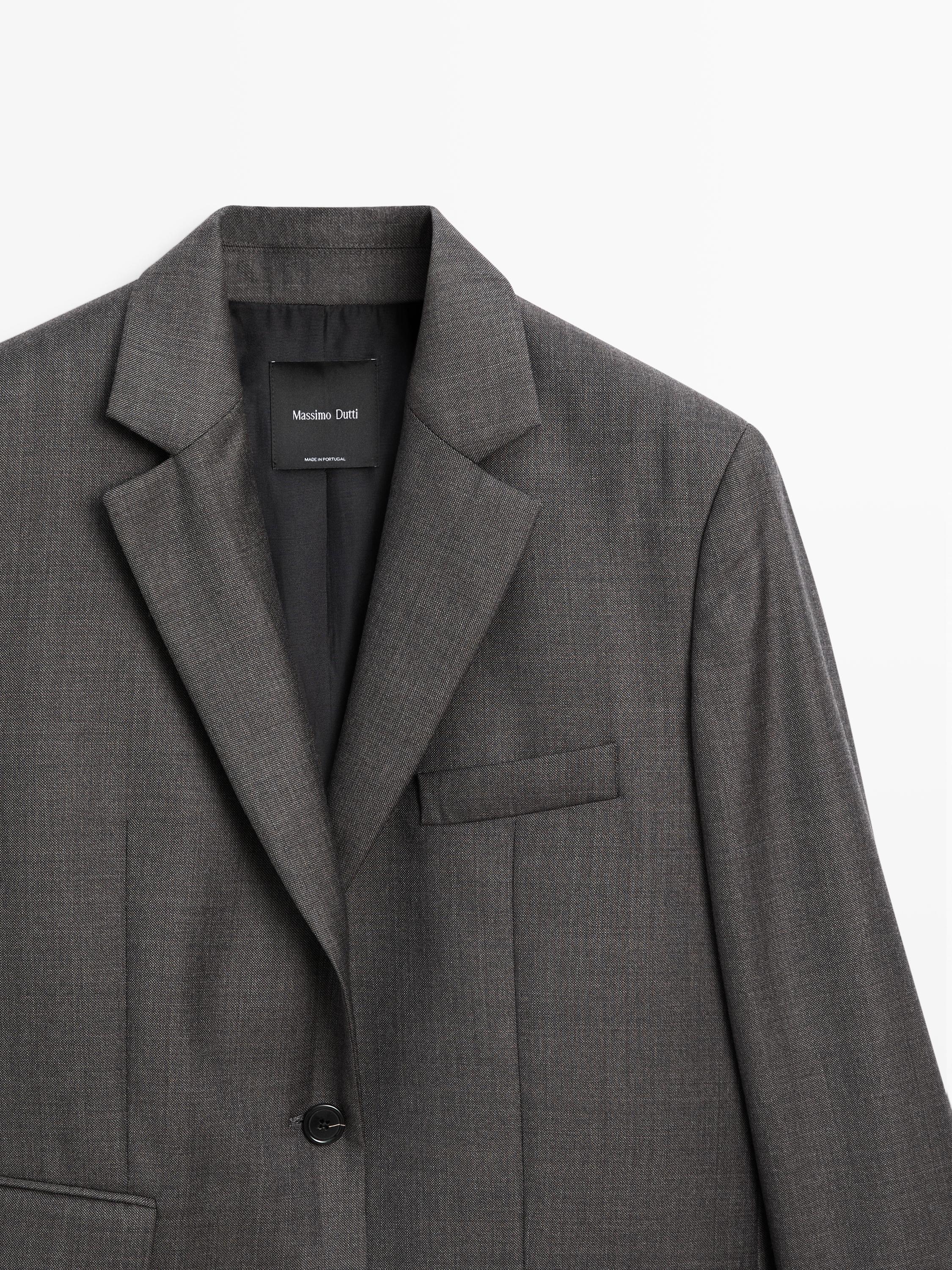100% wool suit blazer