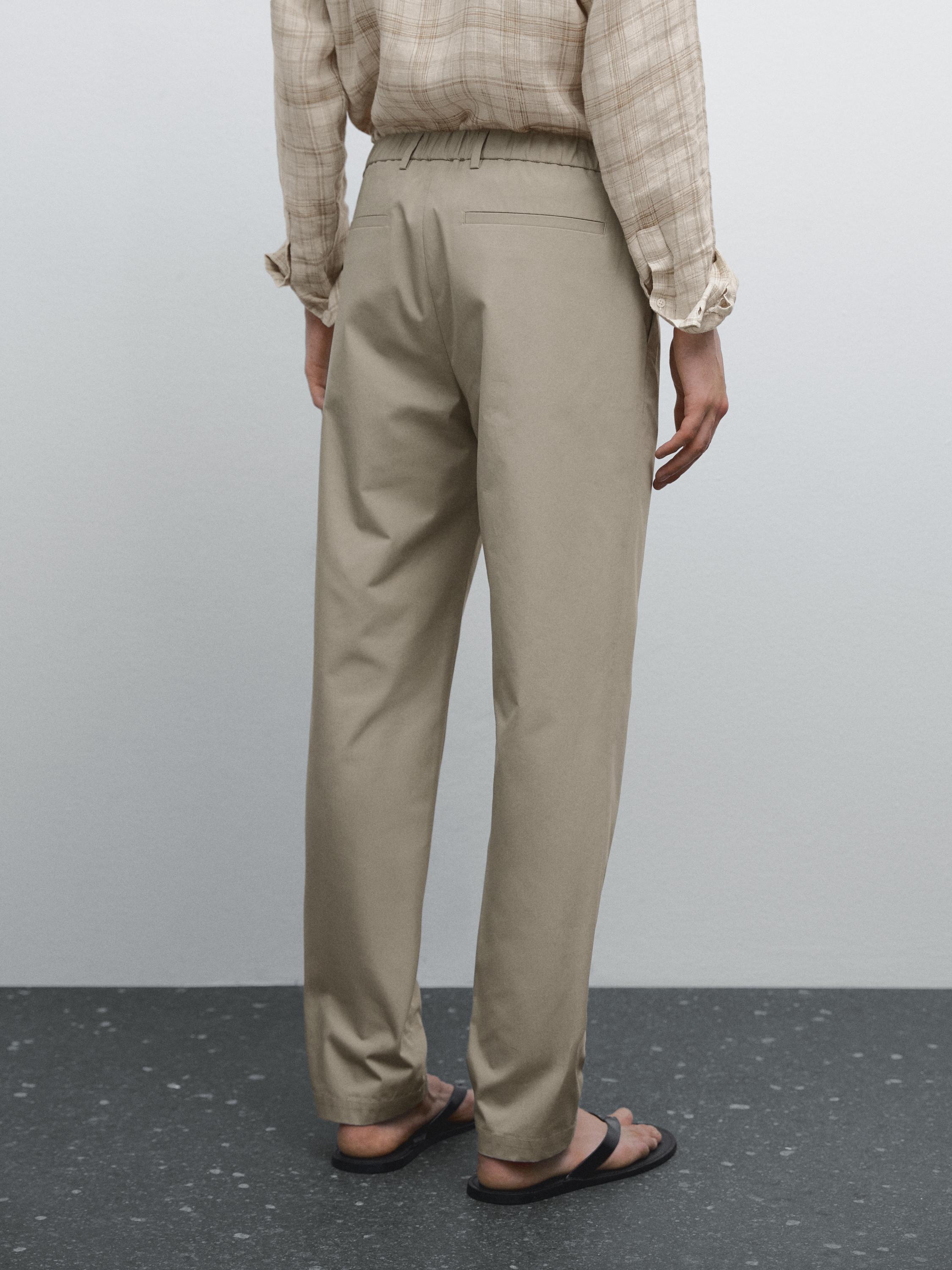 Semi-jogger fit trousers