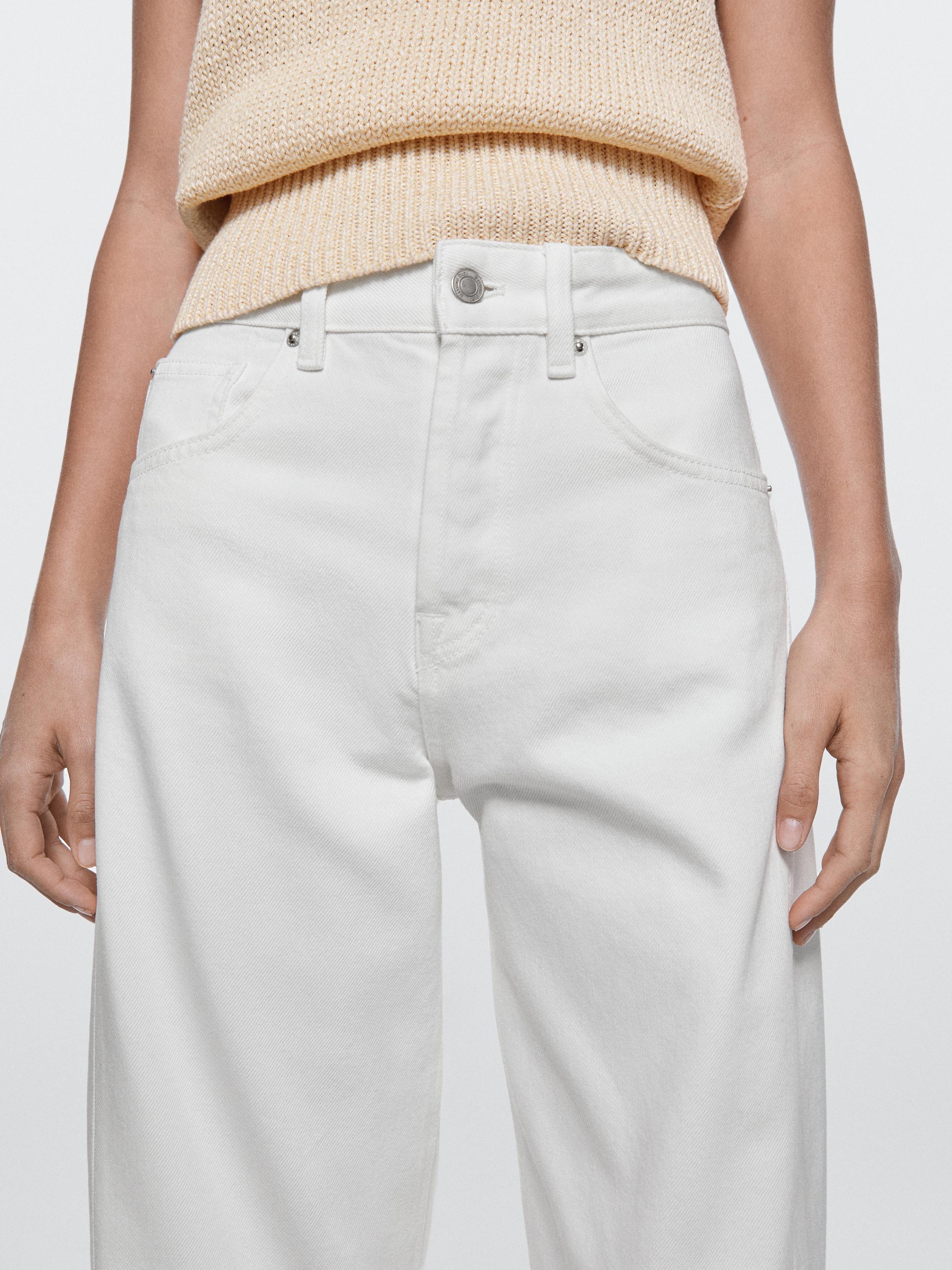 Mid-rise balloon fit jeans — Off white