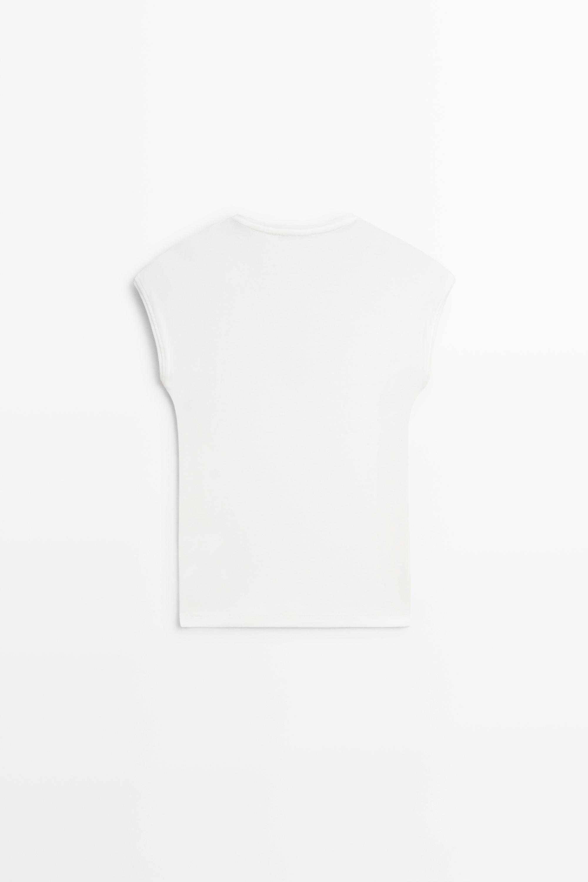 V-neck T-shirt — Off white