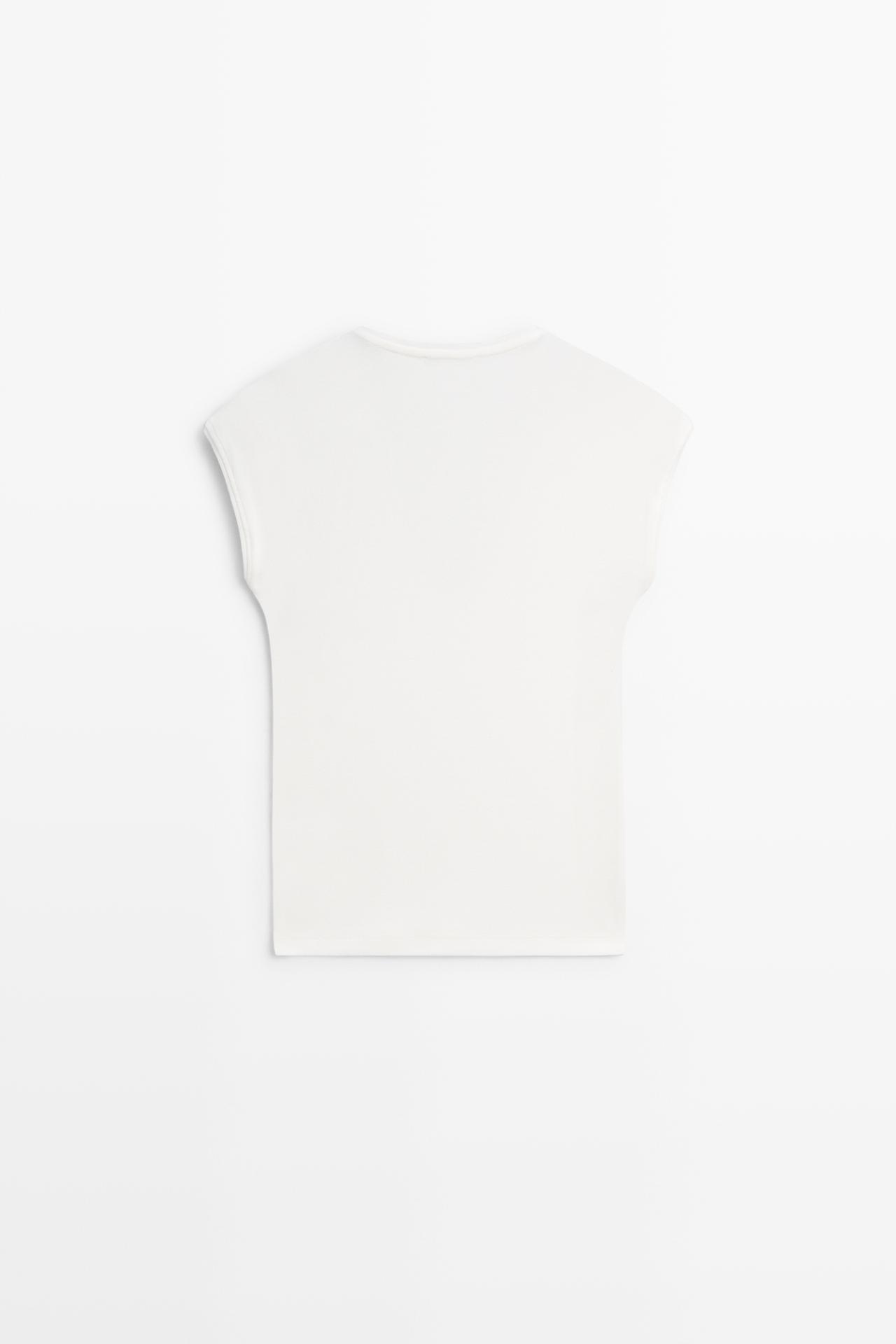 V-neck T-shirt — Off white