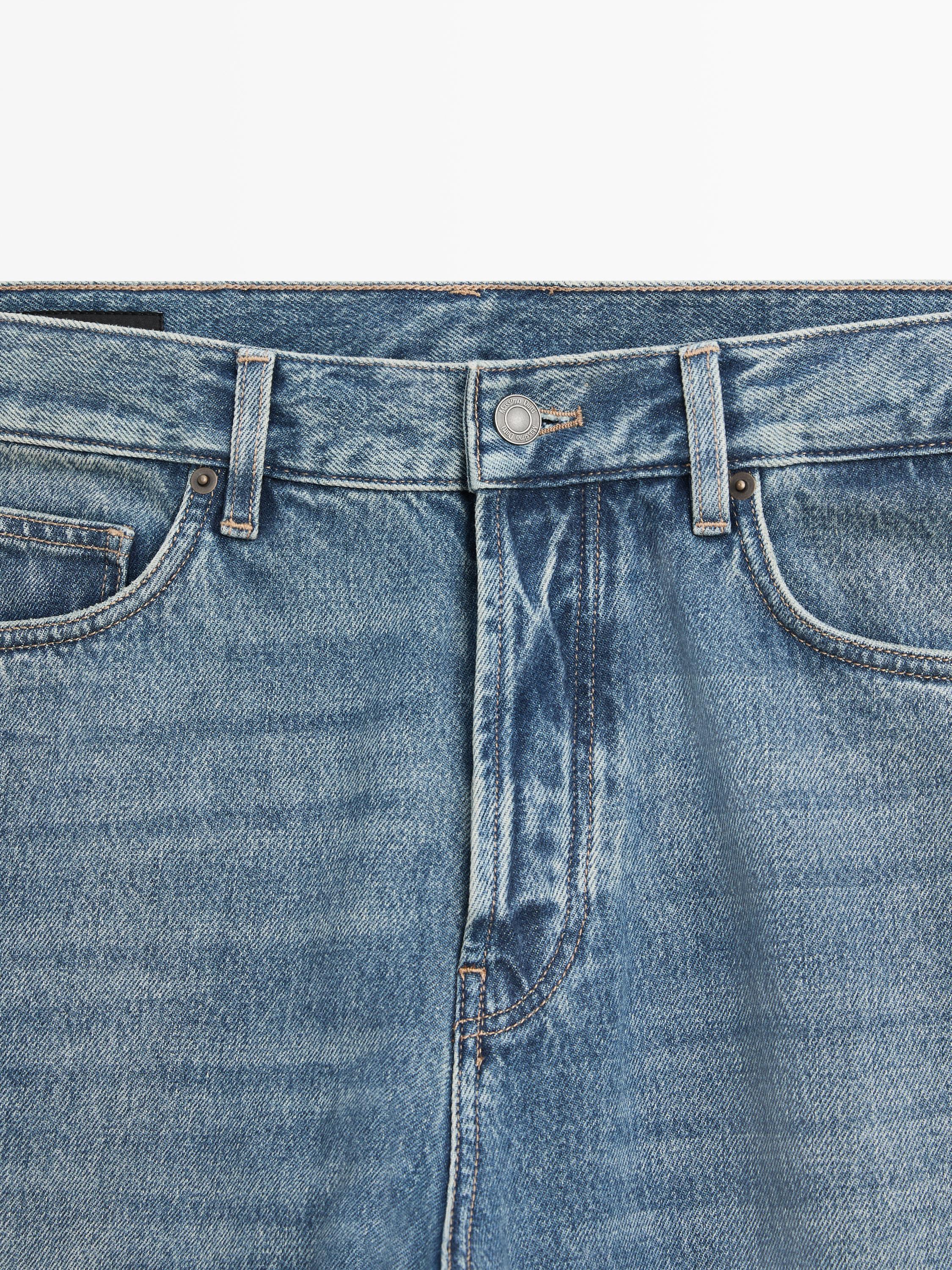Straight-leg jeans — MEDIUM BLUE