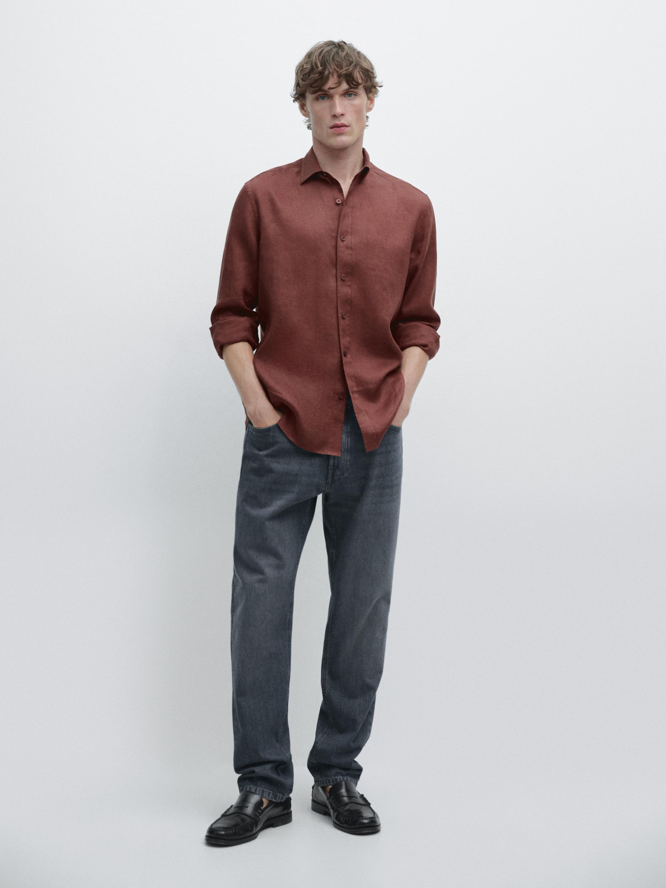 Chemise slim 100 % lin