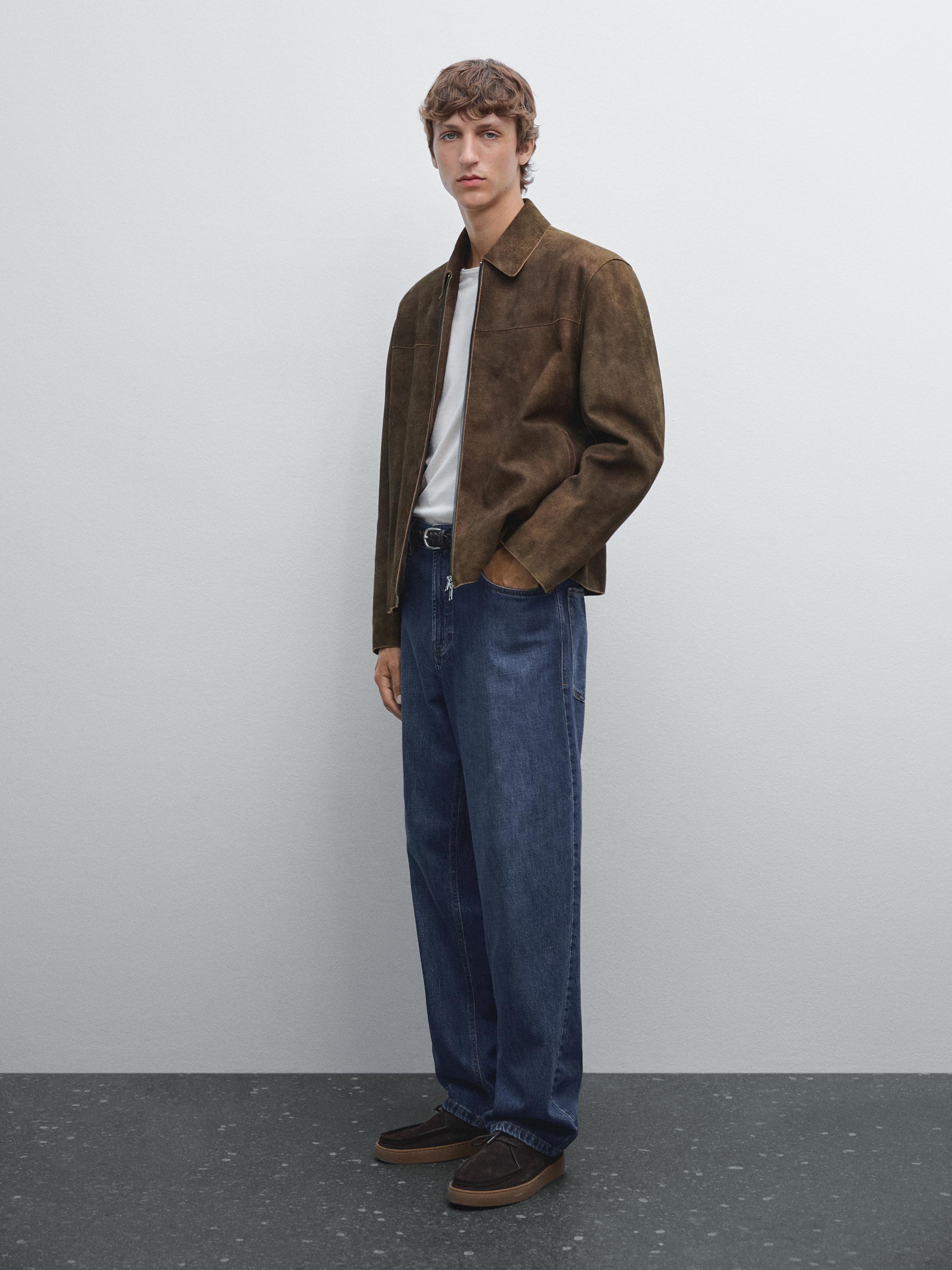 Geacă din piele întoarsă de caprine