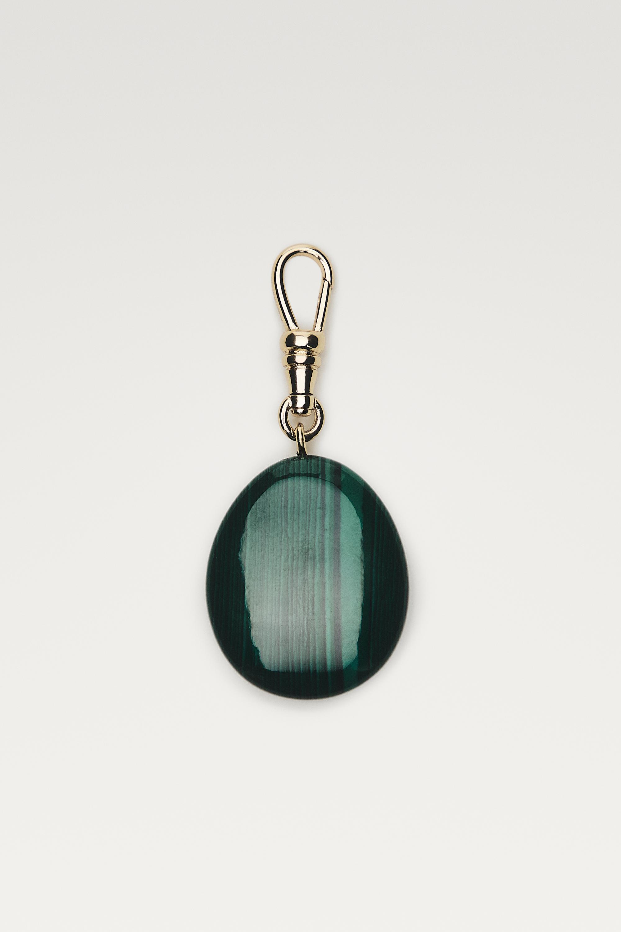 Malachite stone charm — GREEN