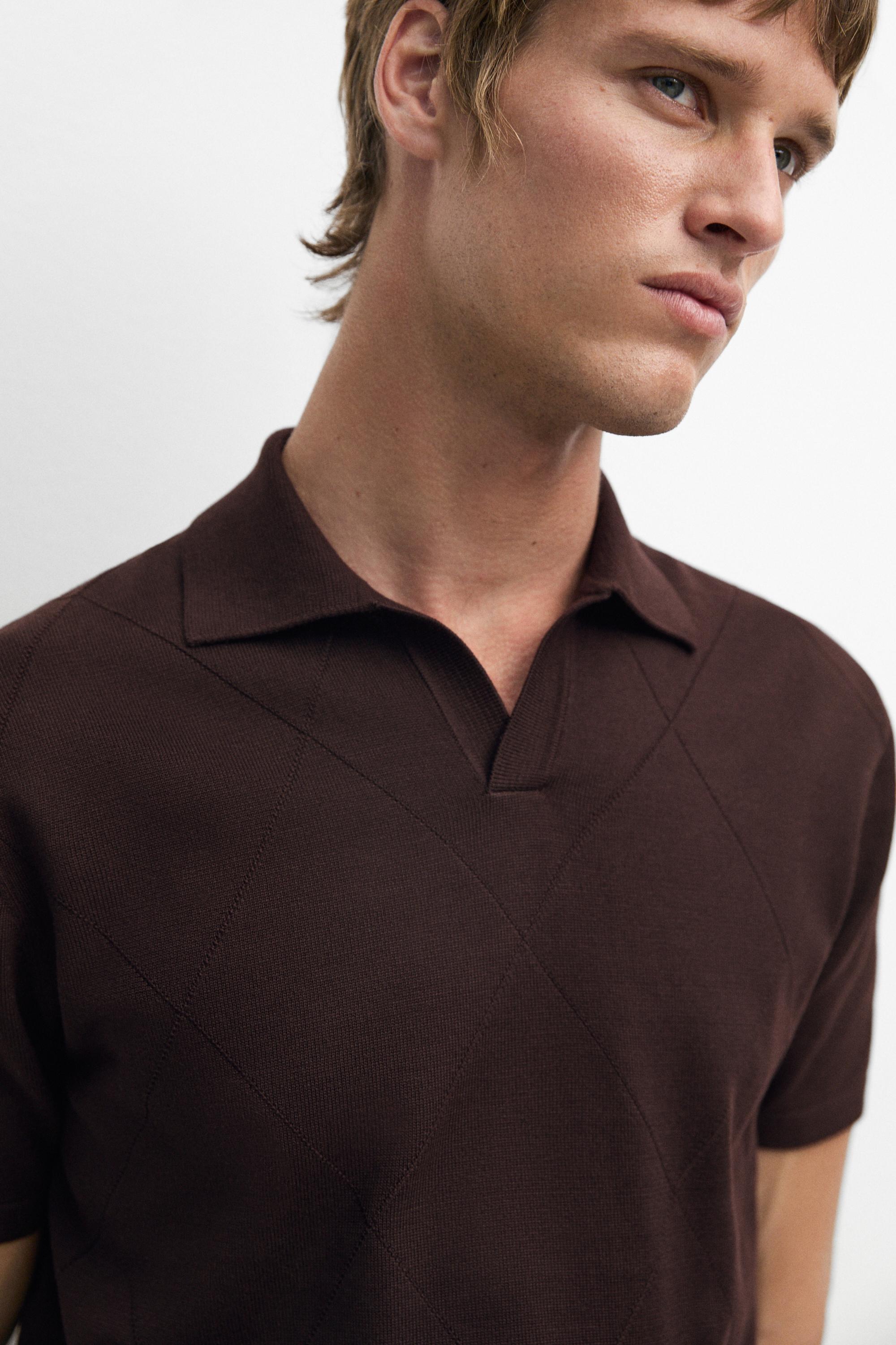 Polo punto intarsia 100 % algodón