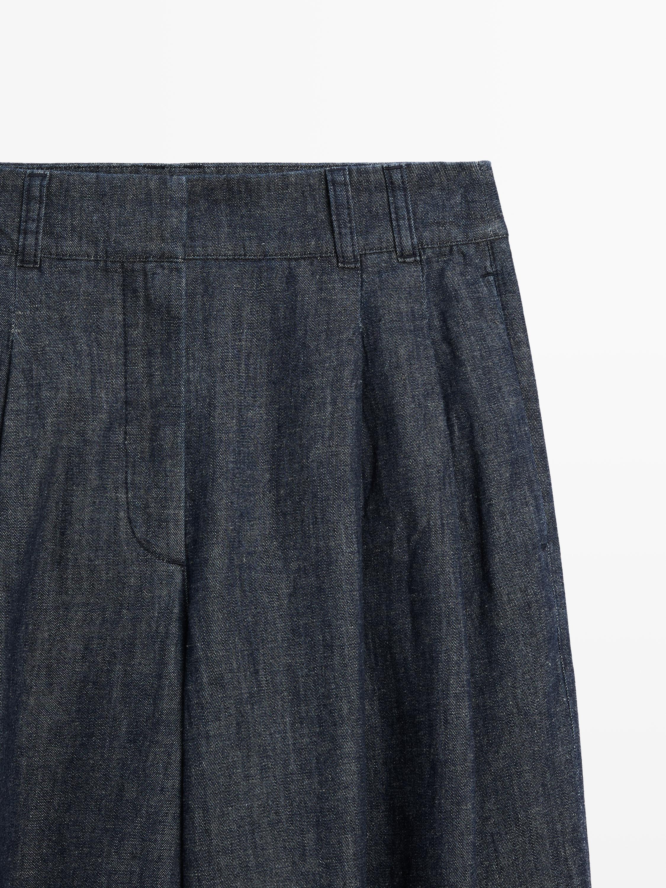 Balloon fit denim — DARK BLUE