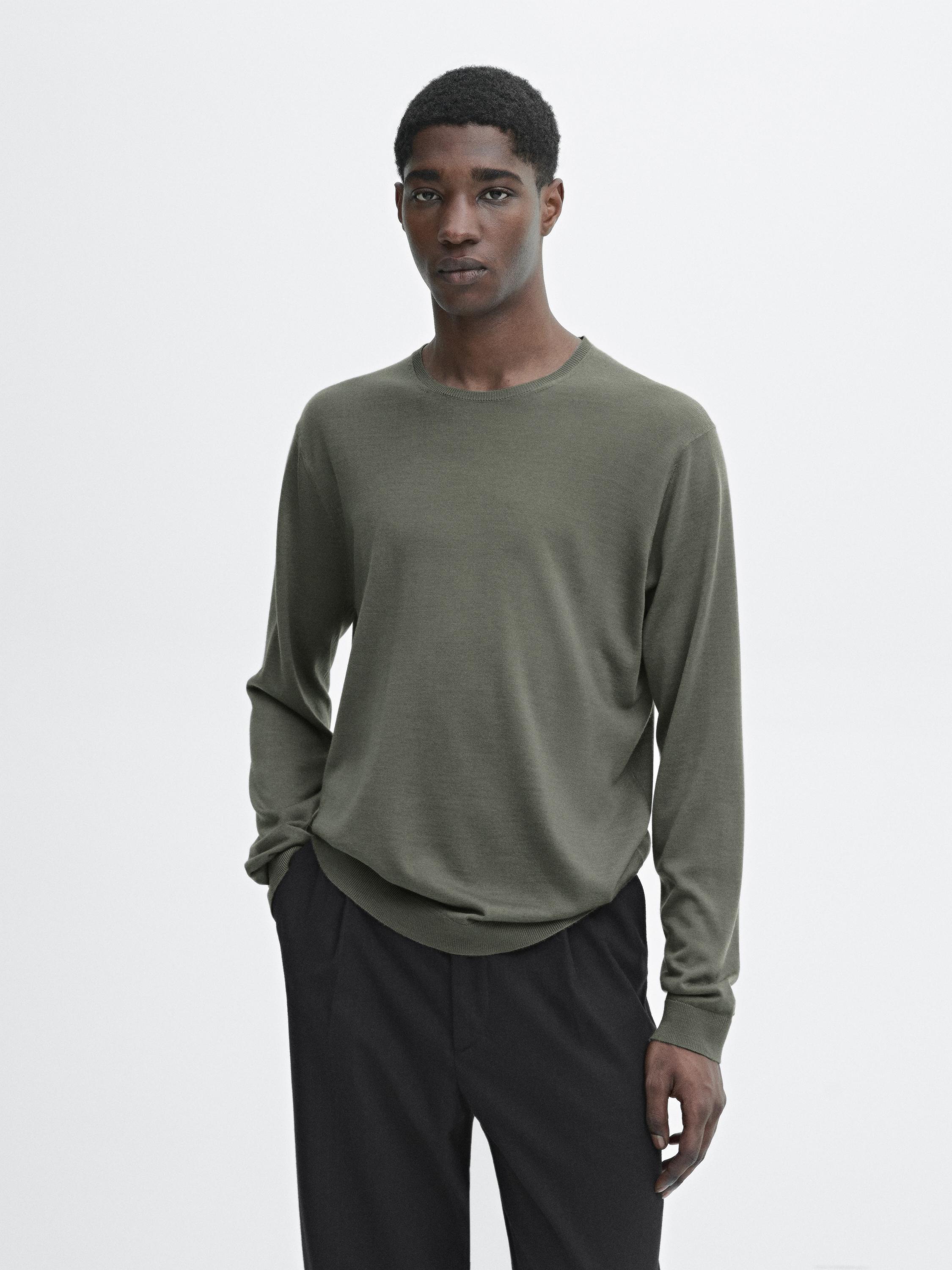 100% merino wool knit sweater