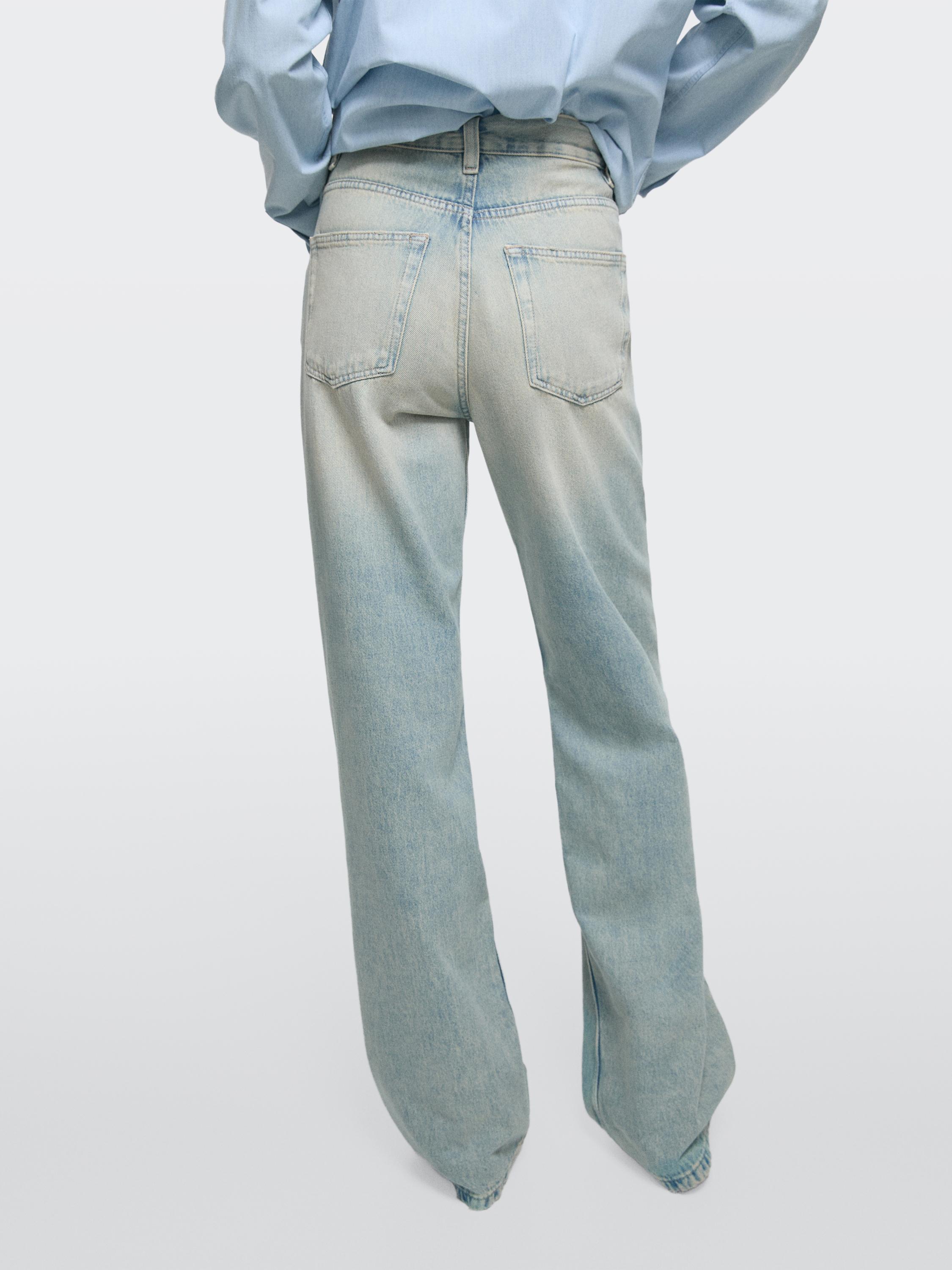 High-waist wide-leg jeans — BLUE