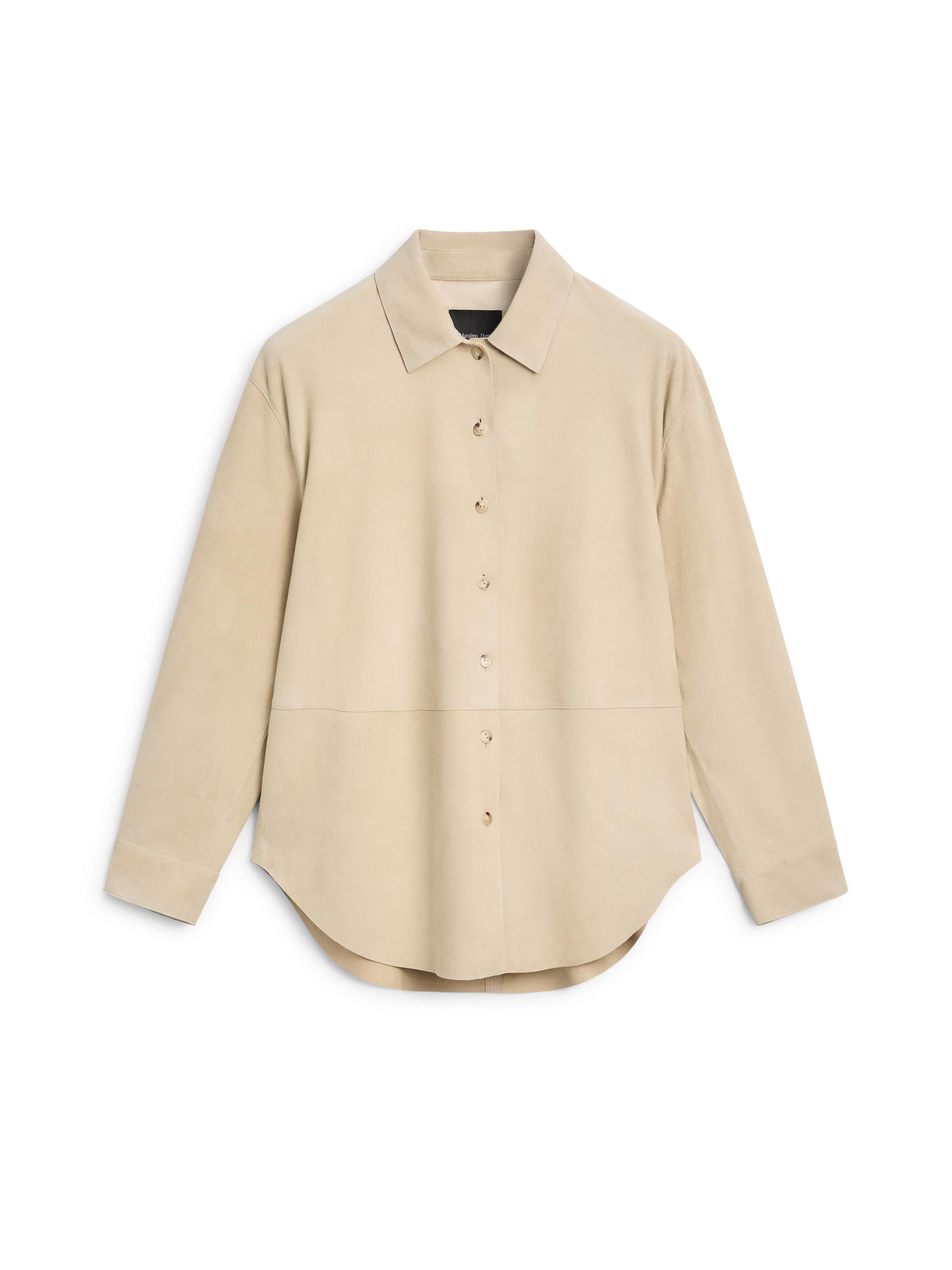 Suede leather shirt — SAND