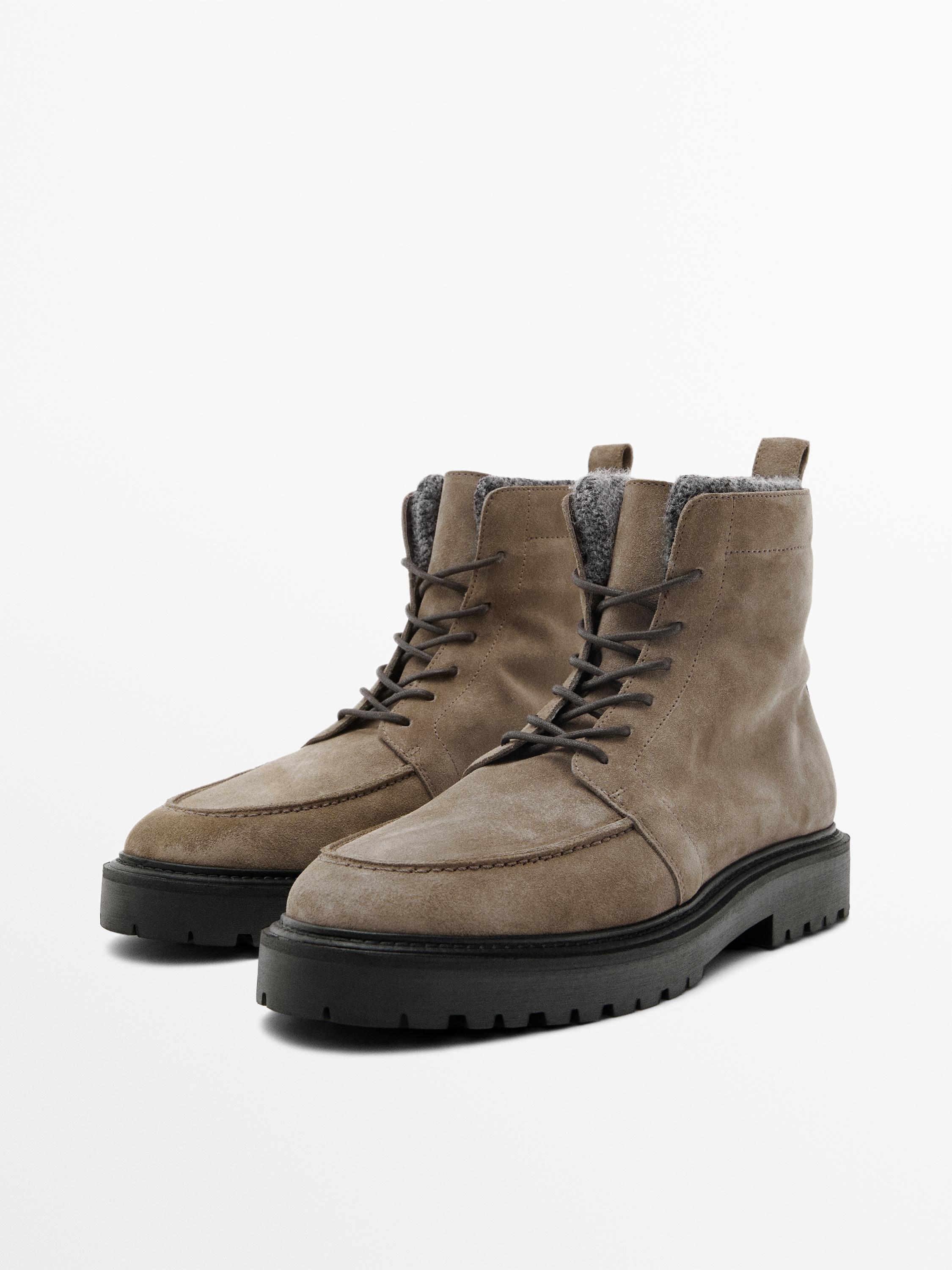 Suvarstomi odiniai auliniai batai su pamušalu