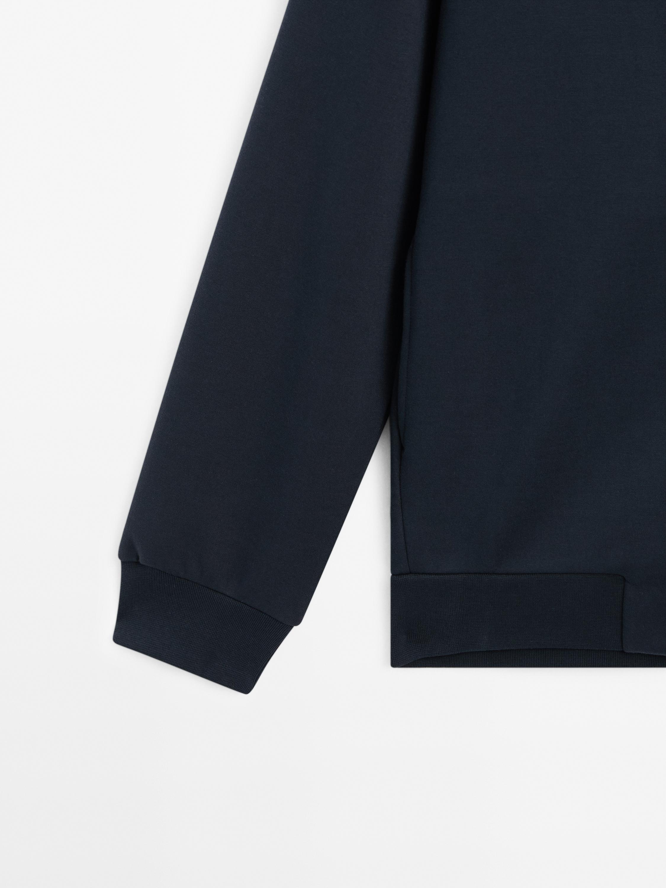 Cotton blend zip-up jacket