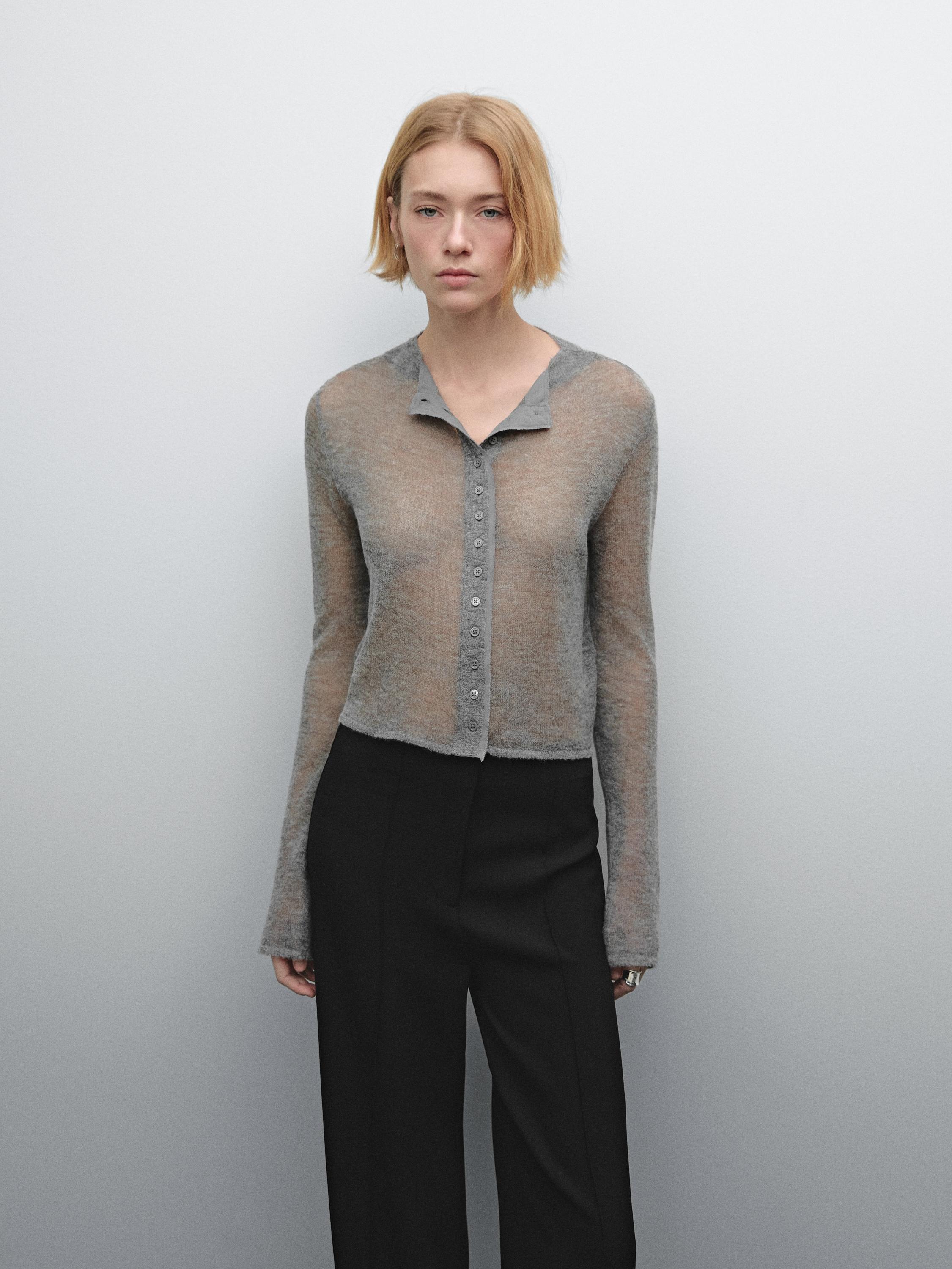 Pantaloni flare fit cerniera