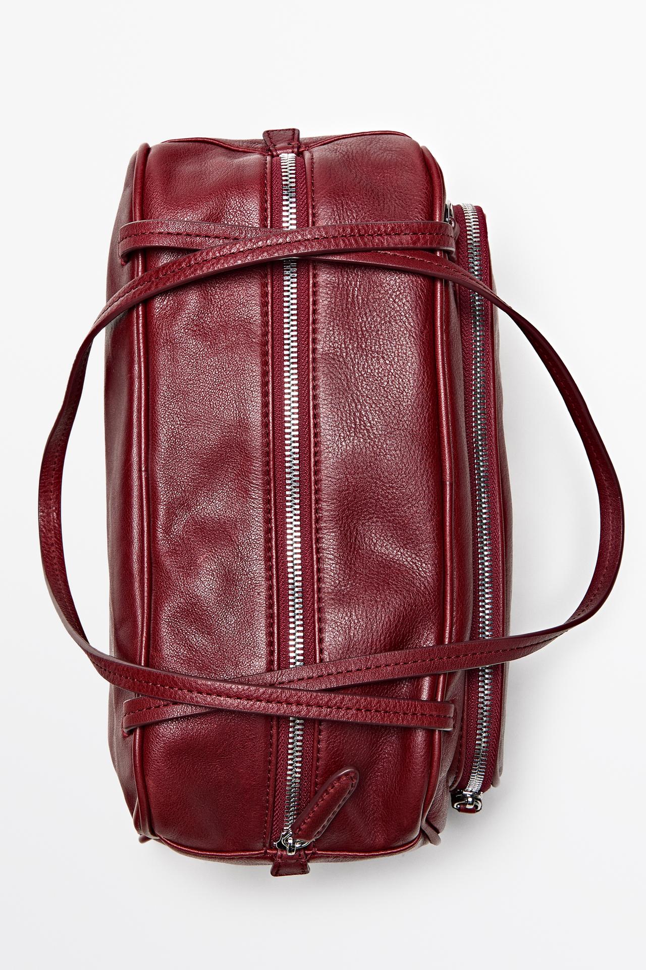 Medium Nappa leather bowling bag — Red