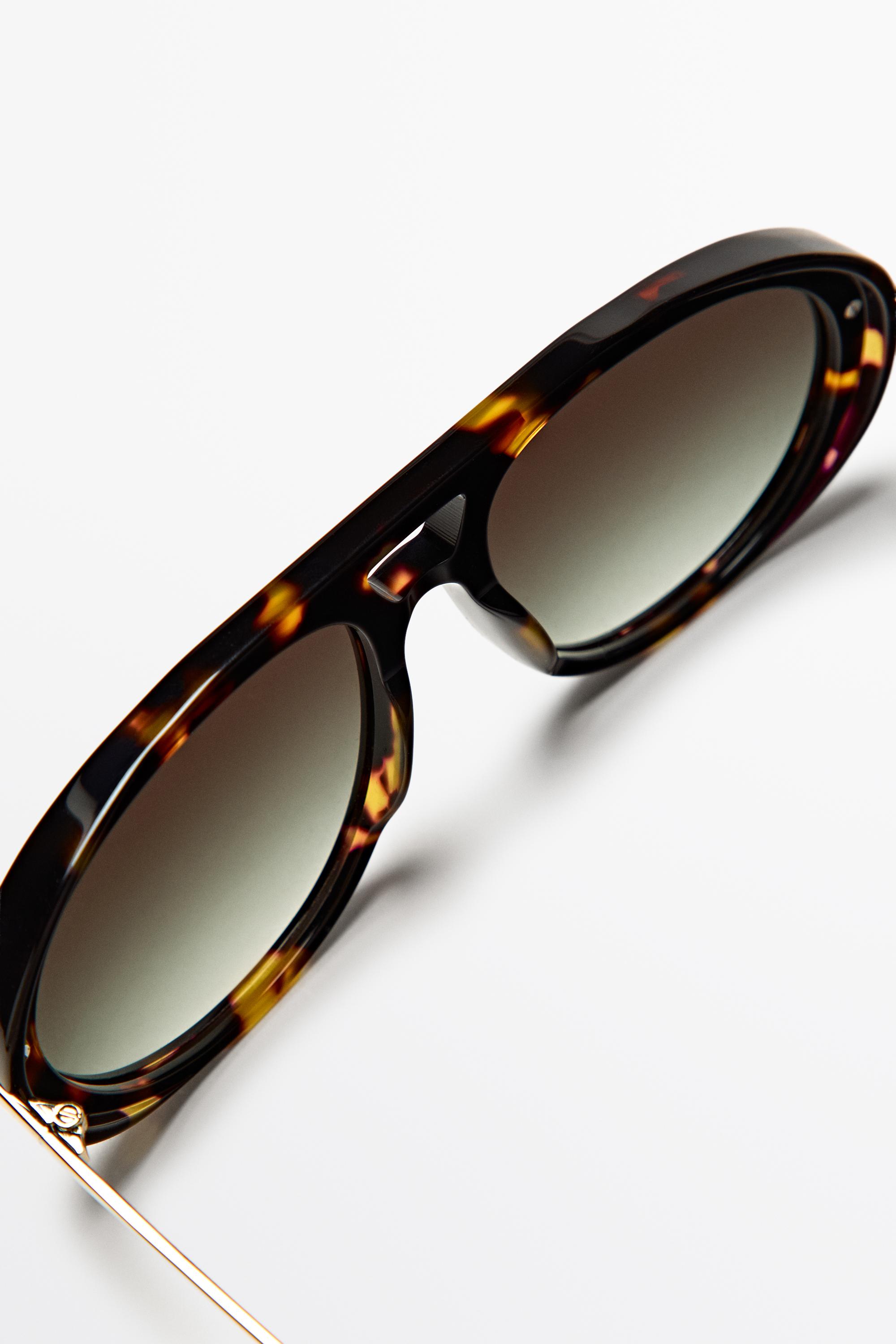 Gafas de sol aviador efecto carey