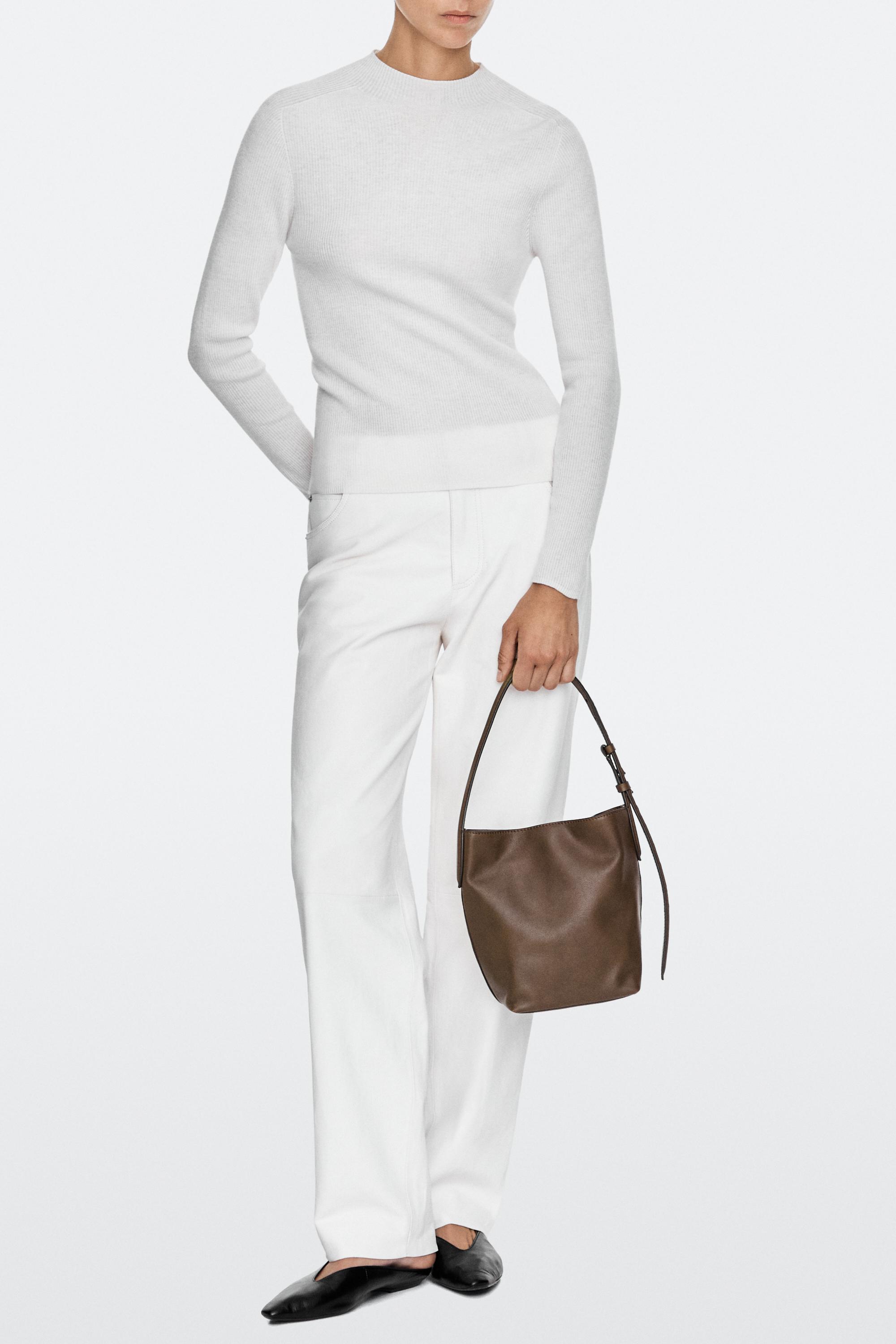 Nappa leather mini bucket bag — LEATHER