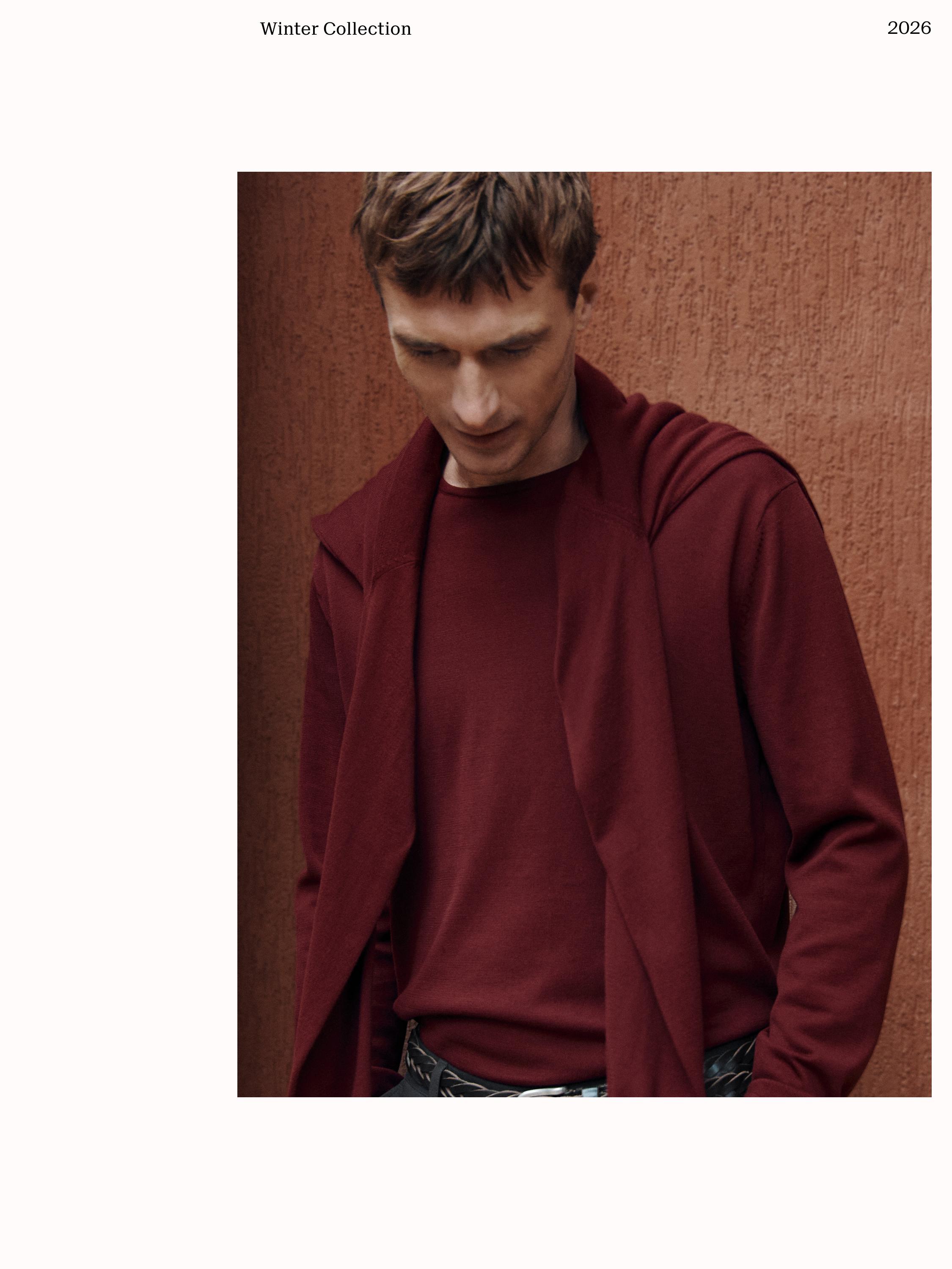 Knit 100% cotton crew neck sweater — GRANADA