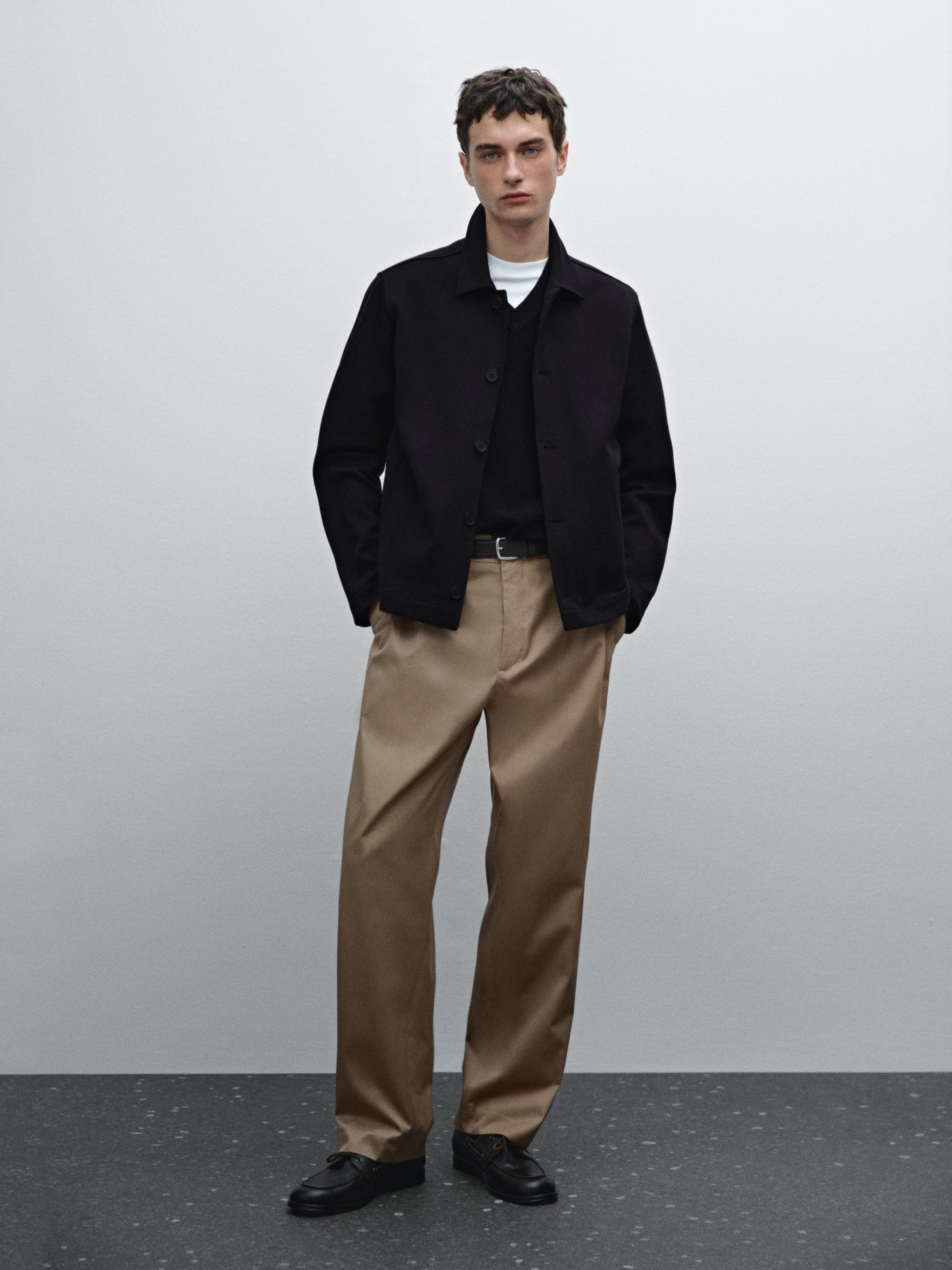 Koszula wierzchnia z diagonalu z mieszanki bawełny