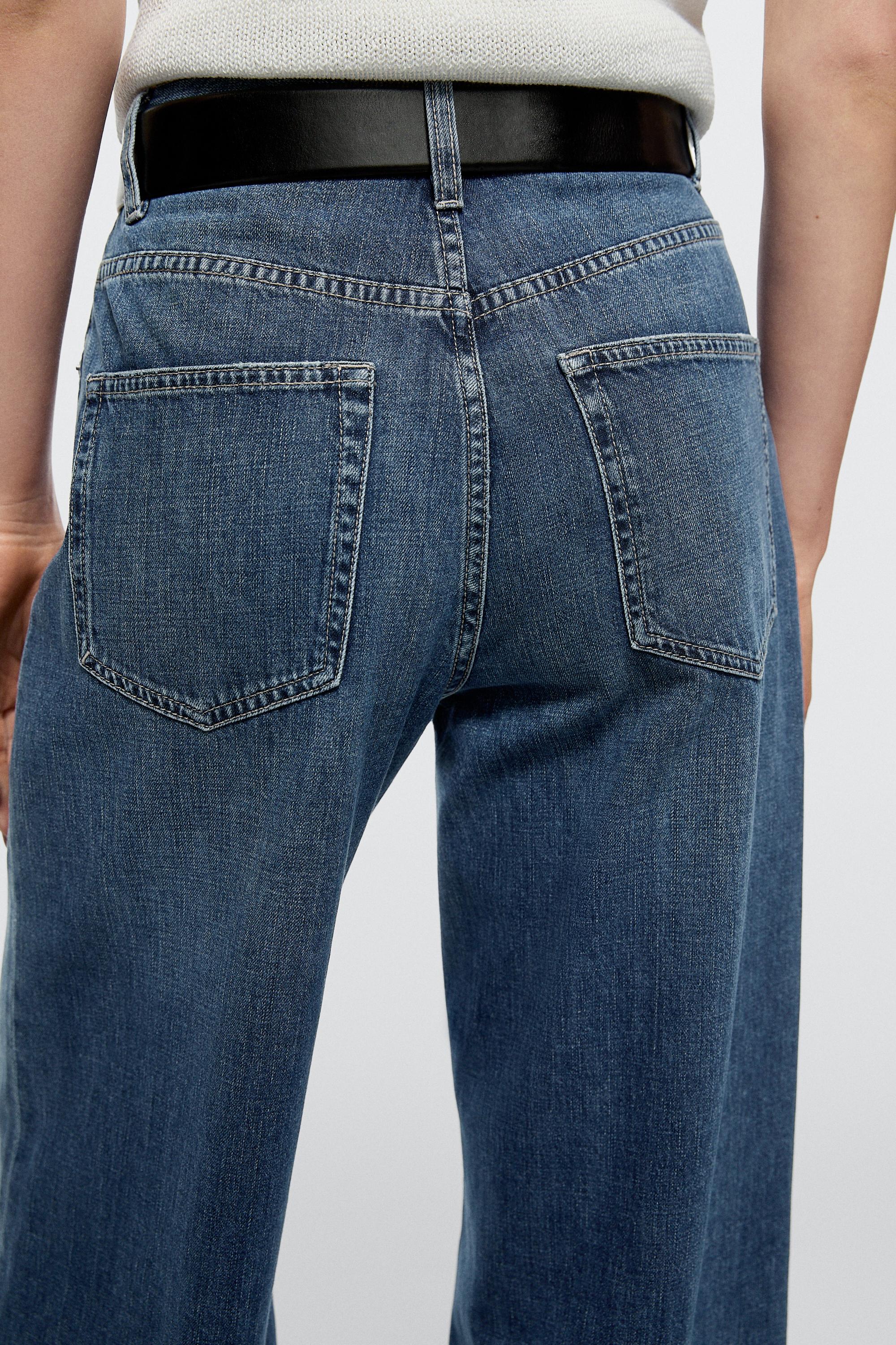 High-waist wide-leg jeans — MEDIUM BLUE