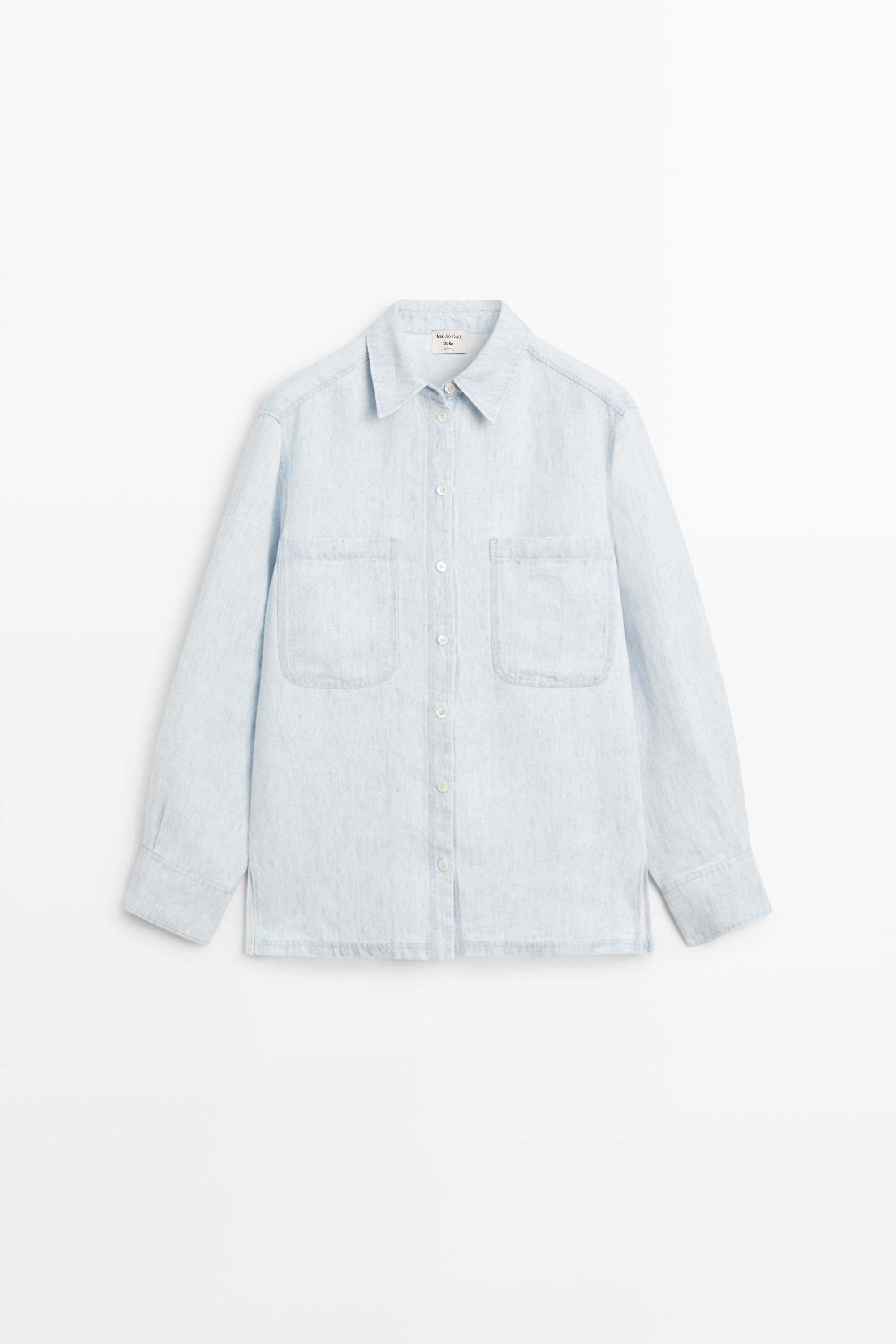 Camicia con tasche effetto denim - STUDIO
