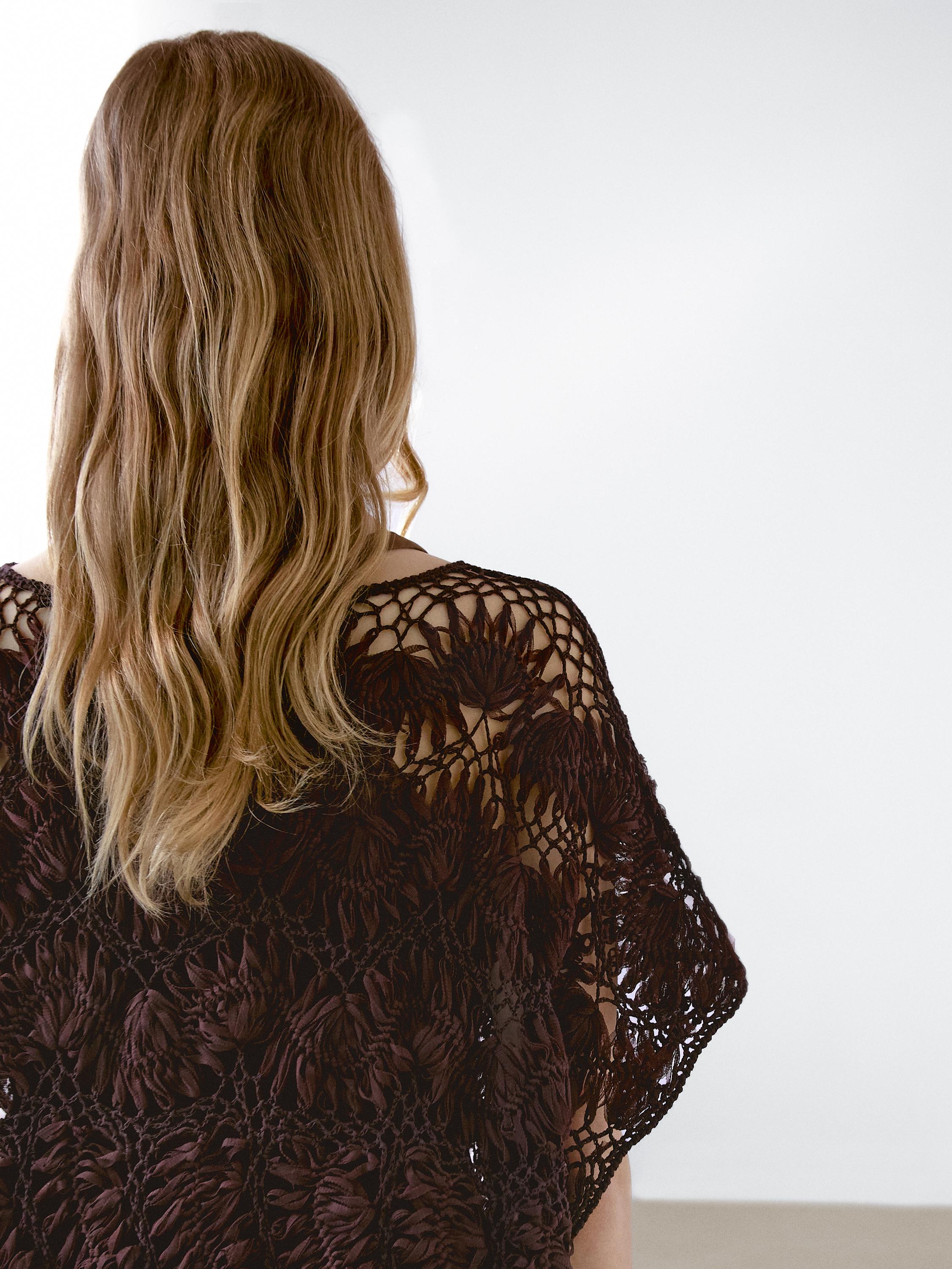 Cutwork crochet cape