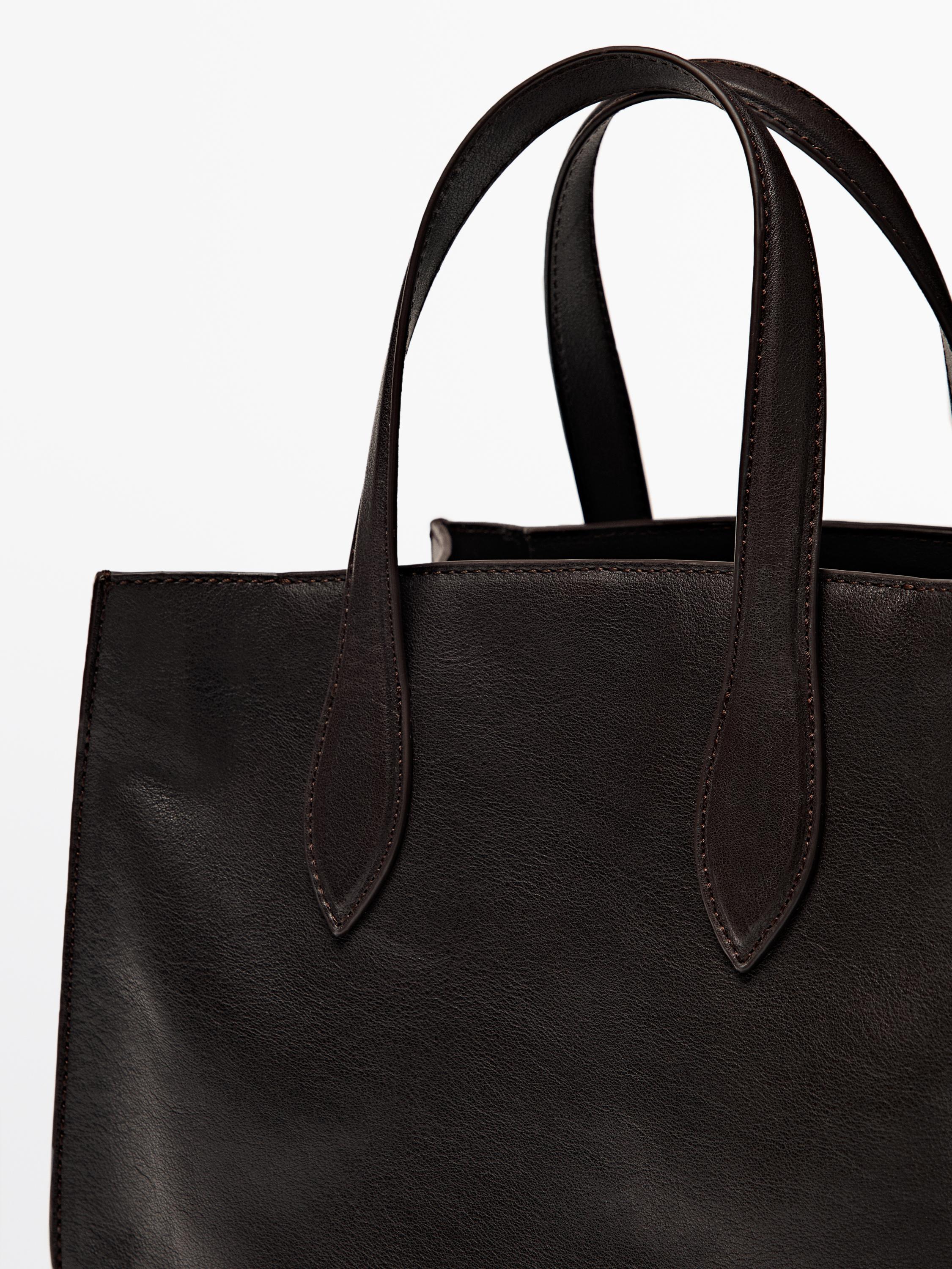 Tote bag en cuir nappa