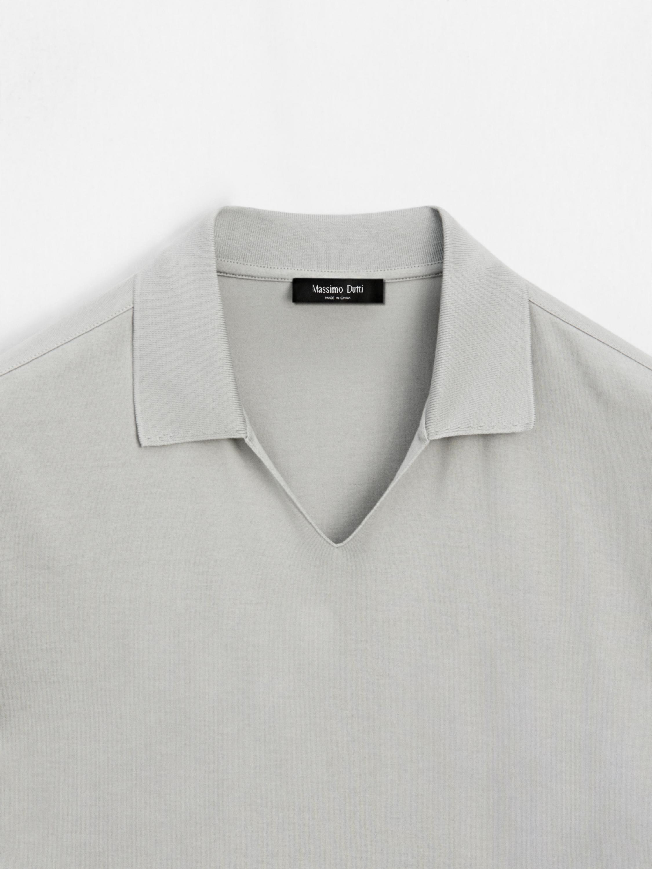 Cotton V-neck polo shirt — ICE