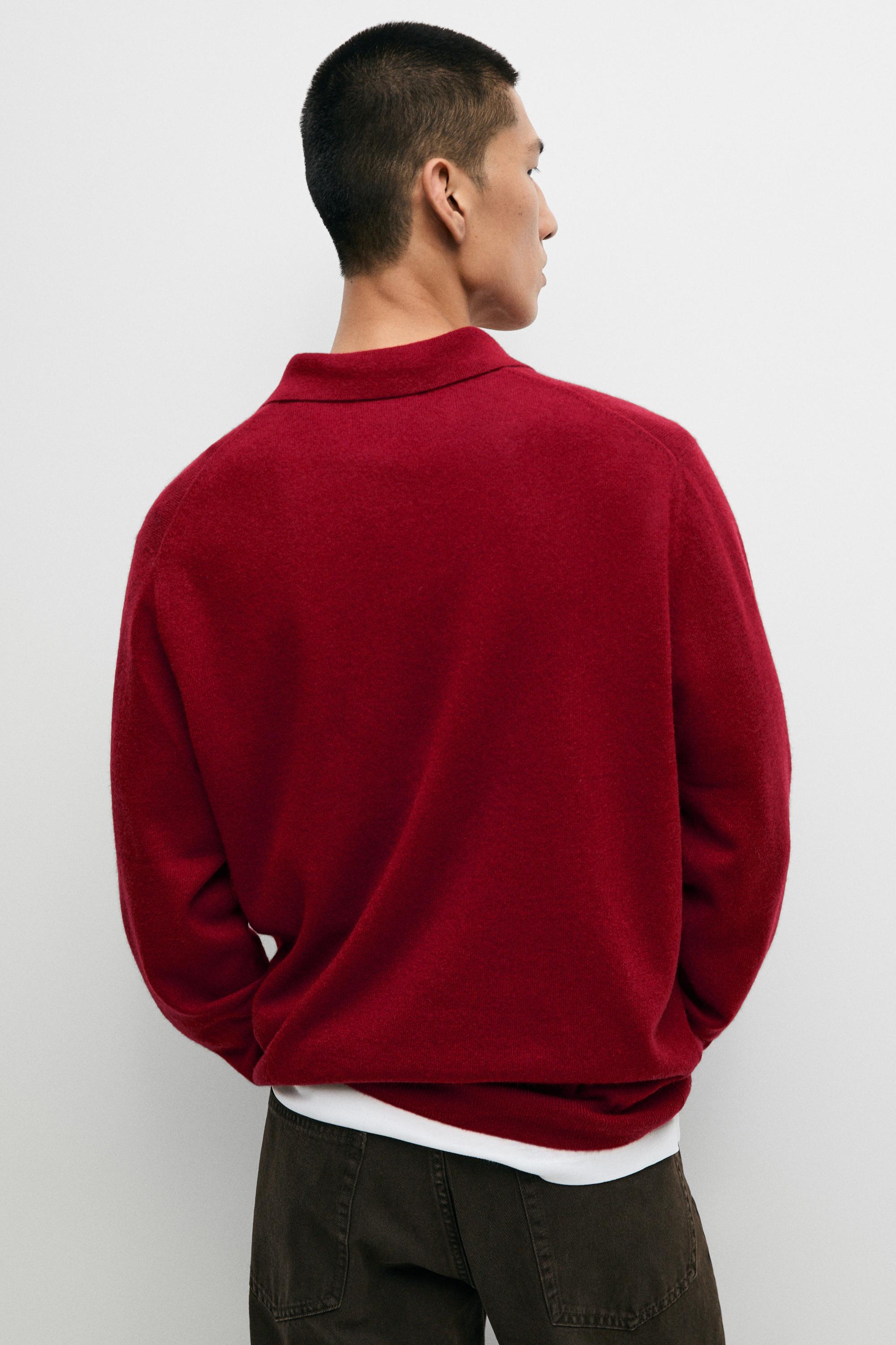 100% cashmere knit polo sweater - thumbnail 5