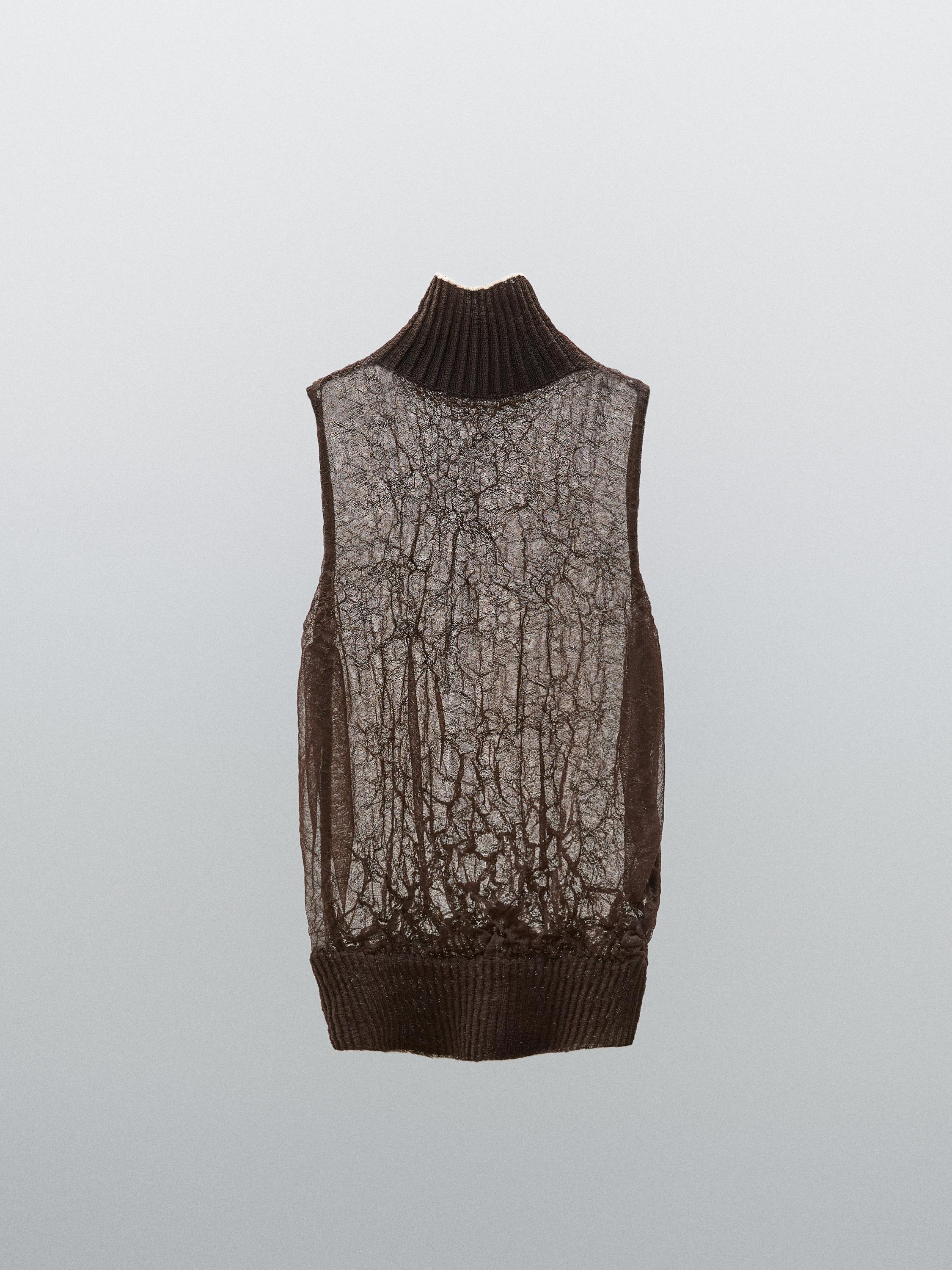 Top cuello alto textura - Studio