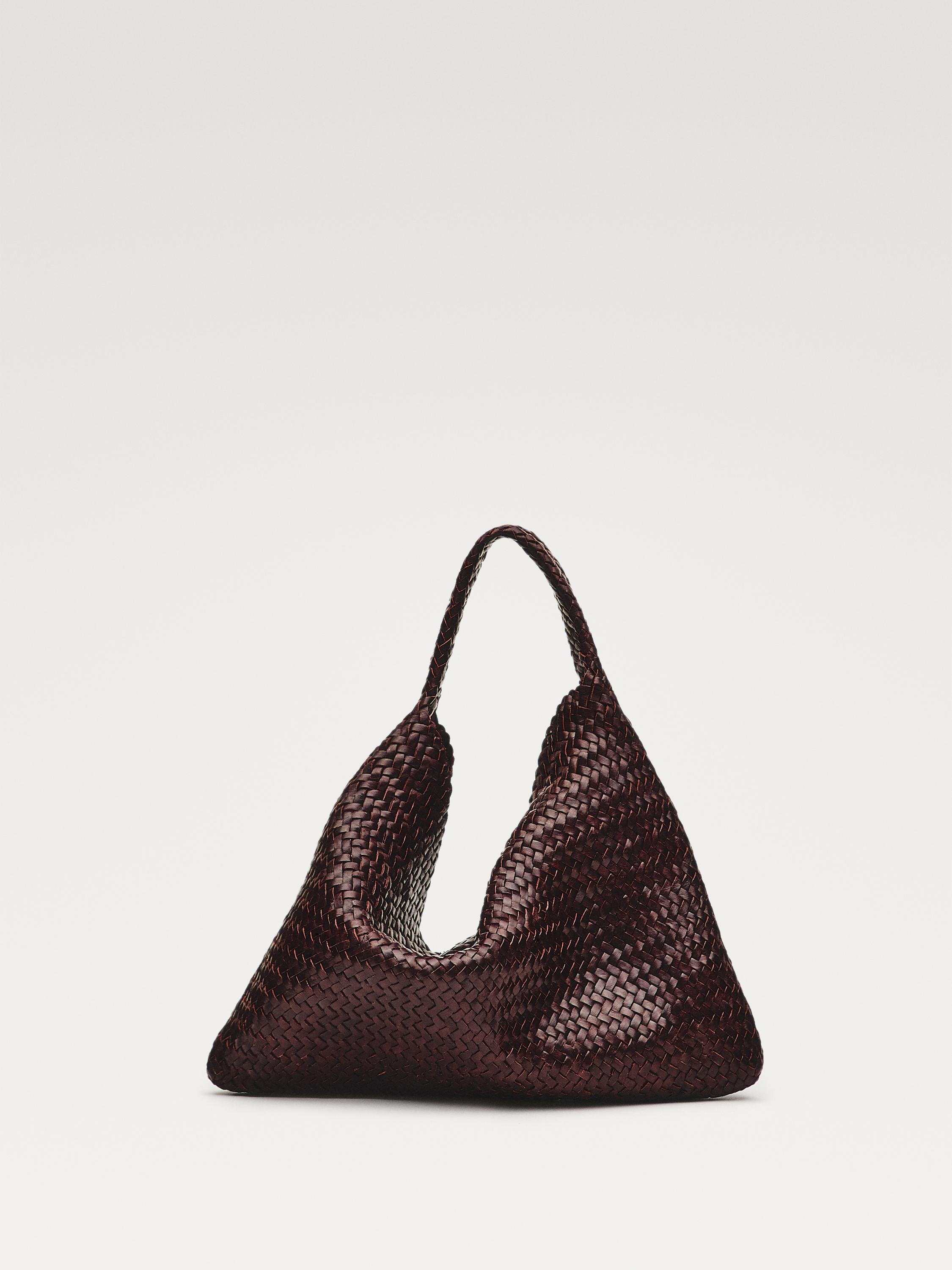 Braided nappa leather shopper bag