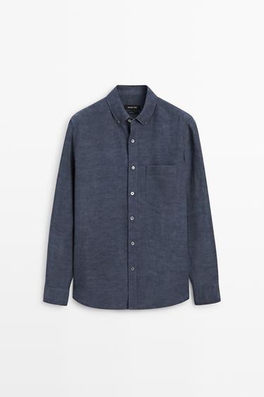 Regular fit shirt with pocket detail — INK BLUE 2