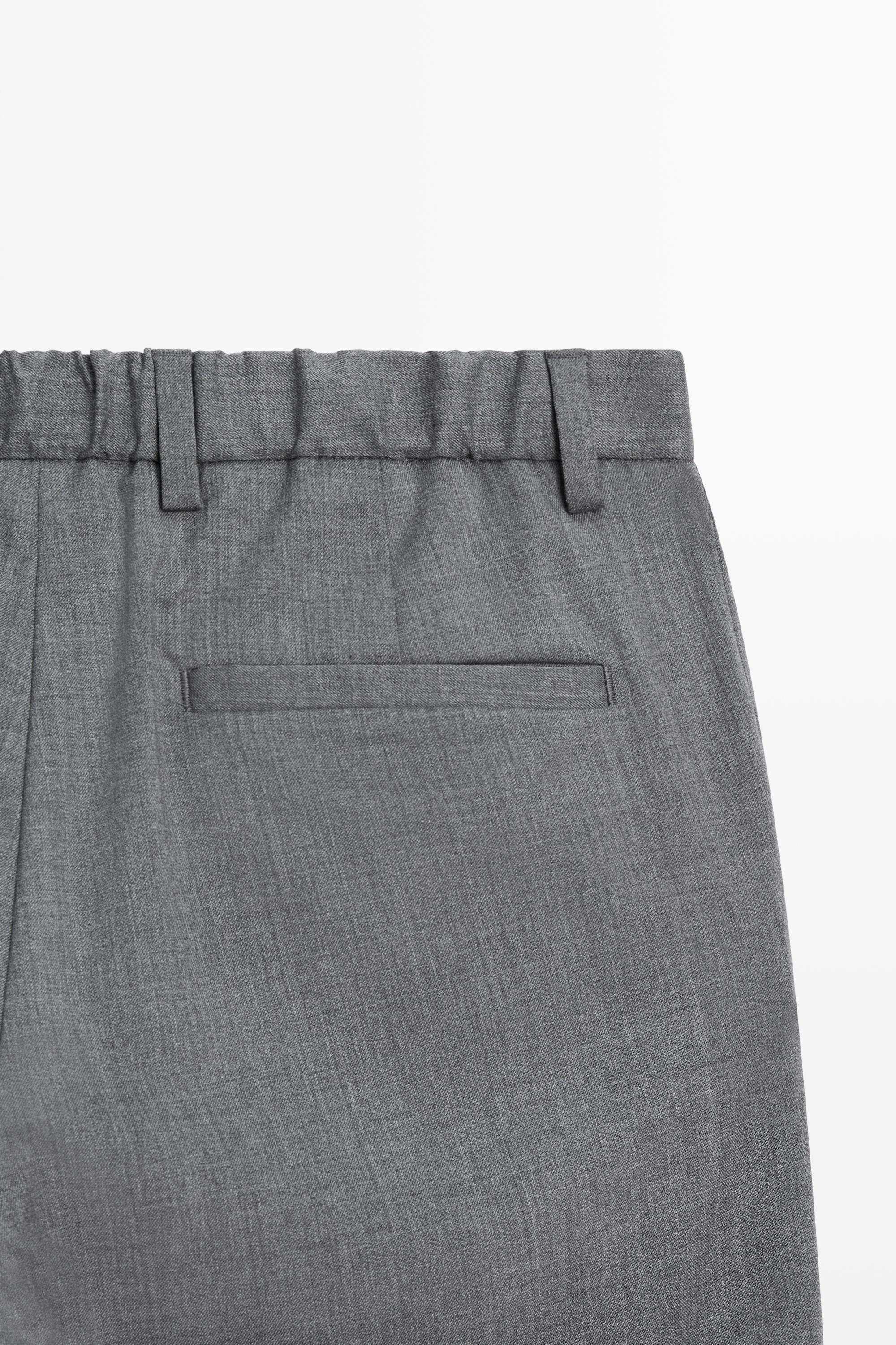 Wool blend cool wool darted pants — MEDIUM GREY