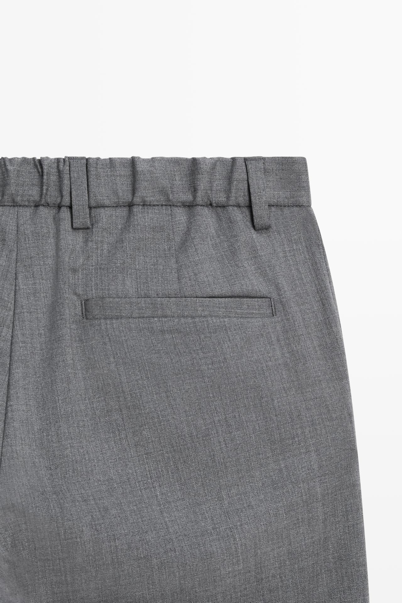 Wool blend cool wool darted pants — MEDIUM GREY