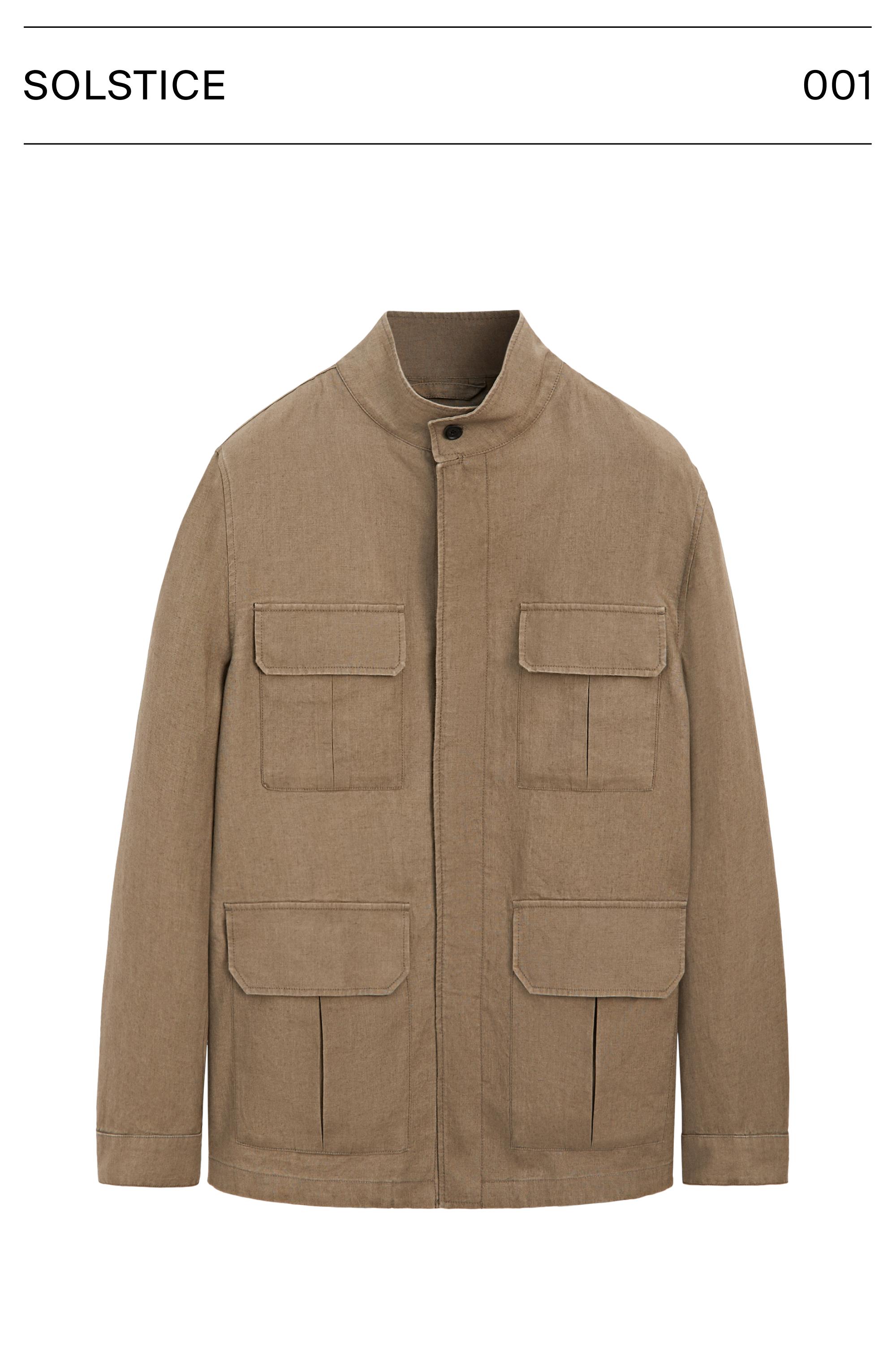100% linen Safari jacket — OCHRE