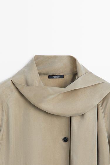Flowing shirt with scarf detail — SAND 9