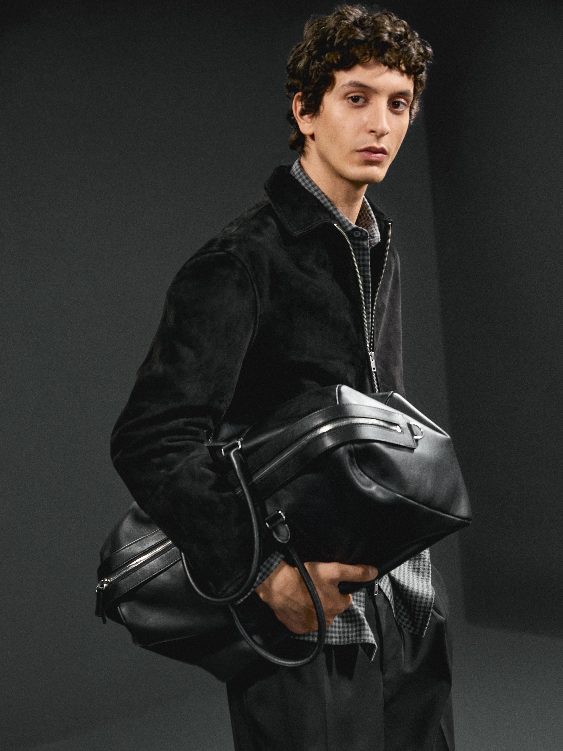 Nappa leather travel bag