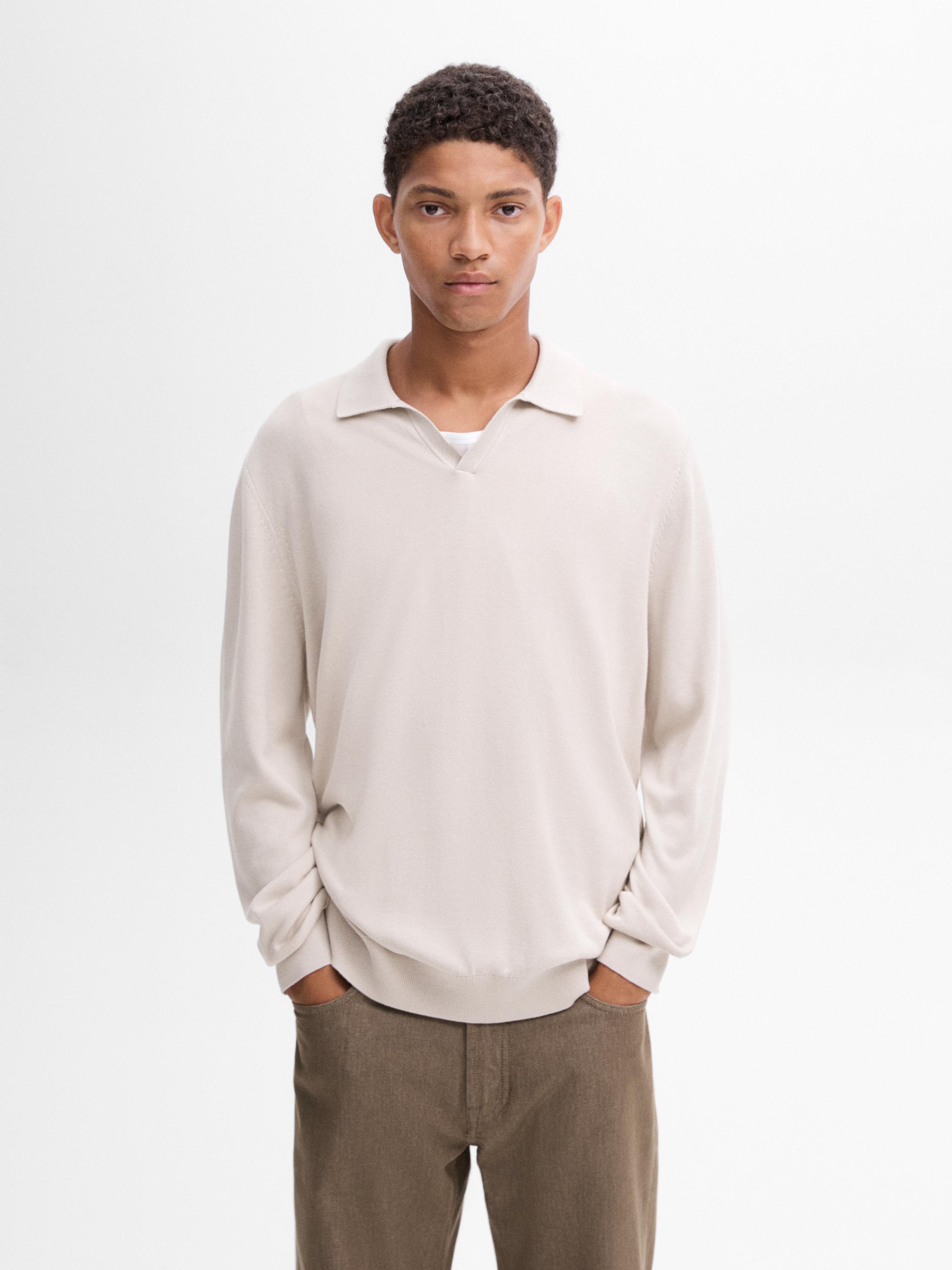 Polos manga larga hombre massimo dutti on sale