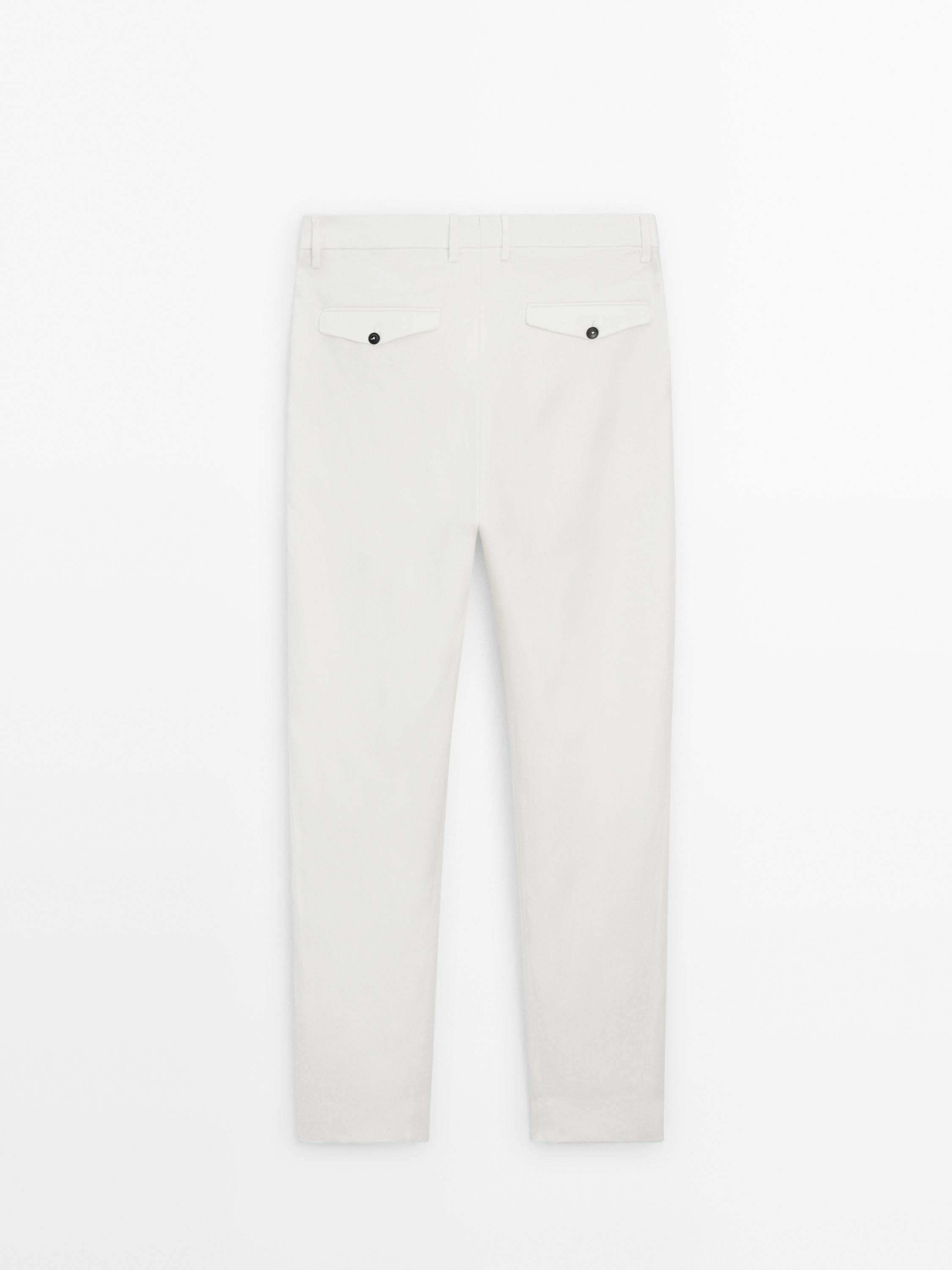Pantalón traje 100% lino