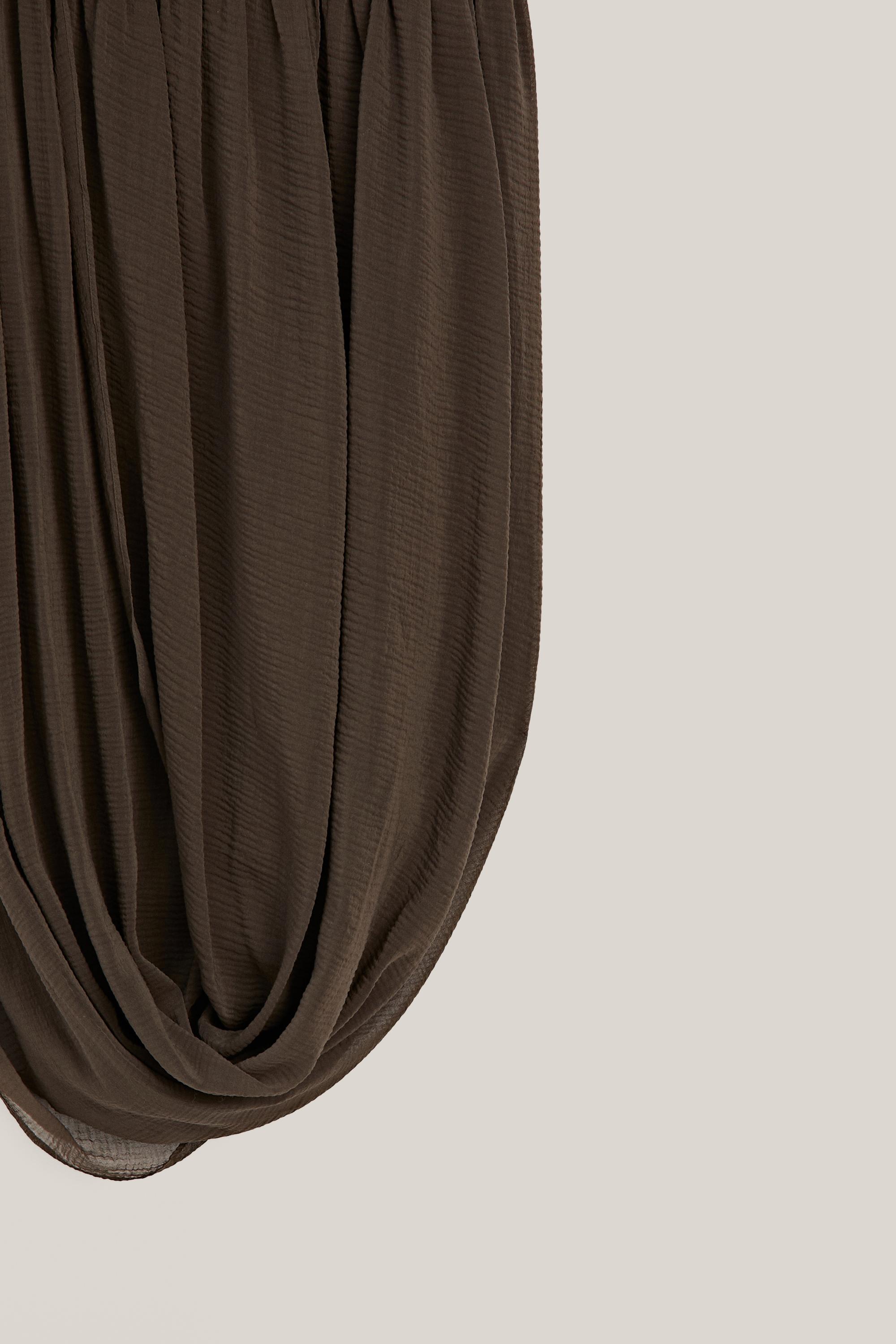 Midi skirt with puff detail - LIMITED EDITION — BROWN
