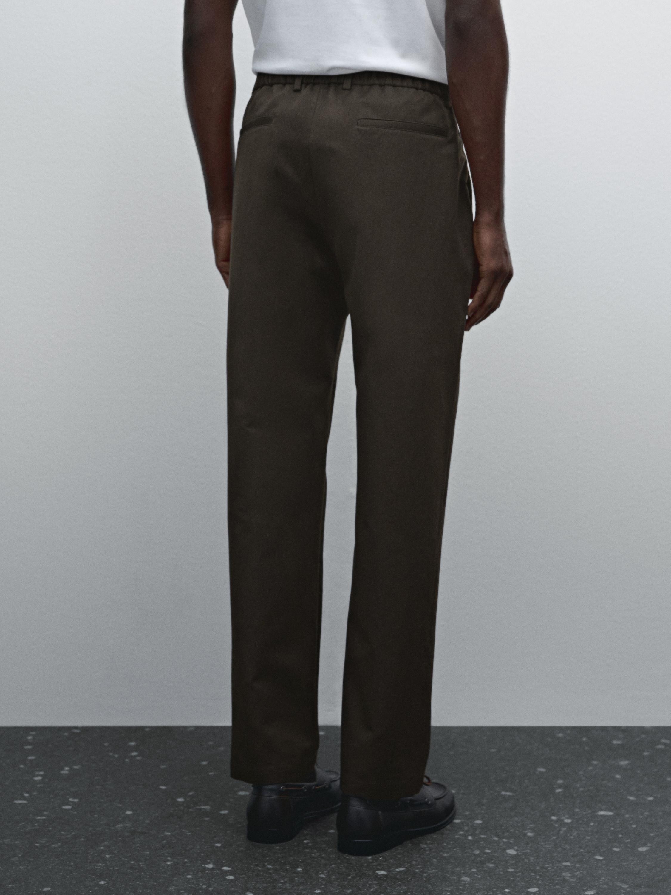 Calças jogger fit com algodão