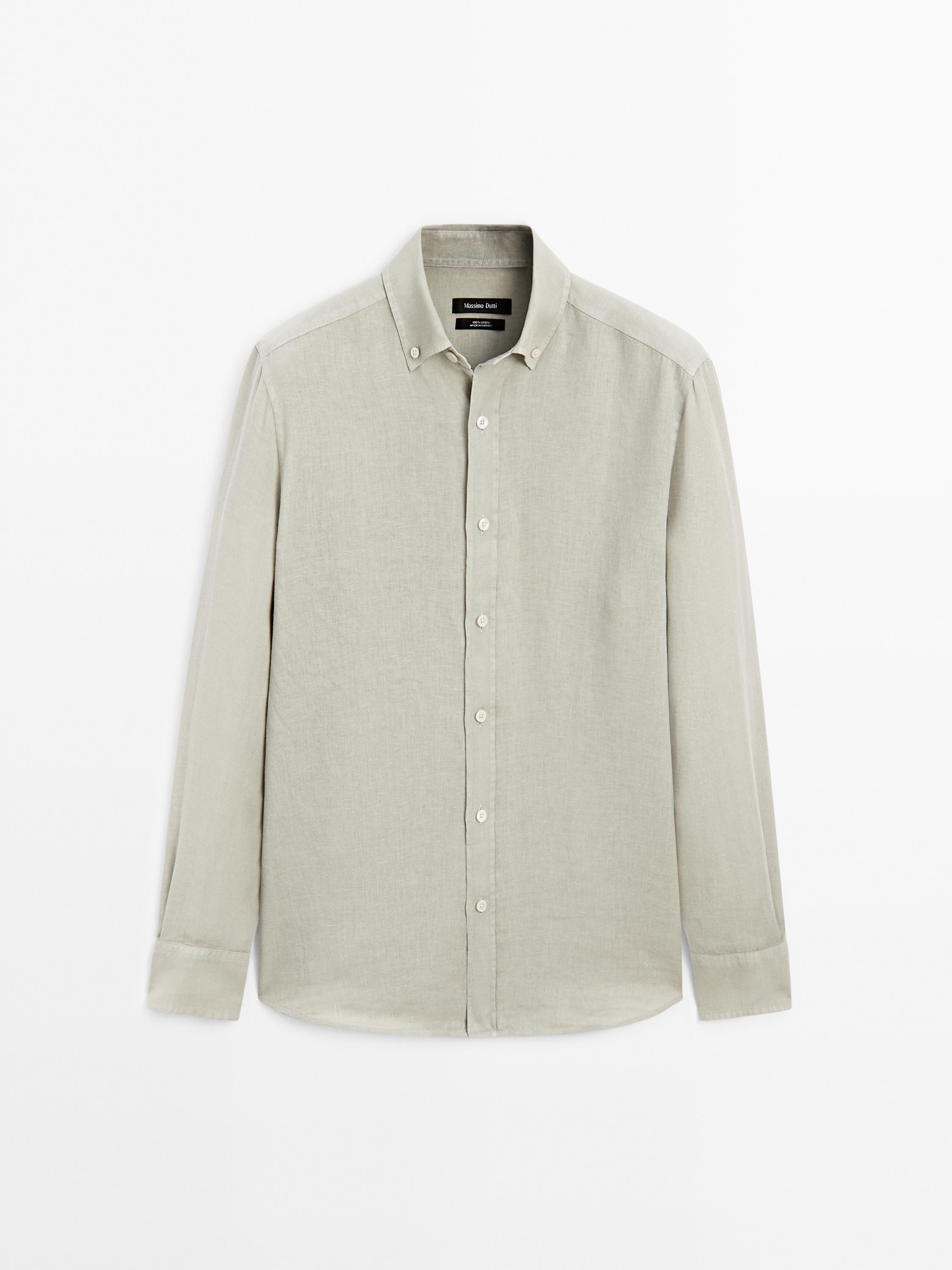 100% linen regular fit shirt