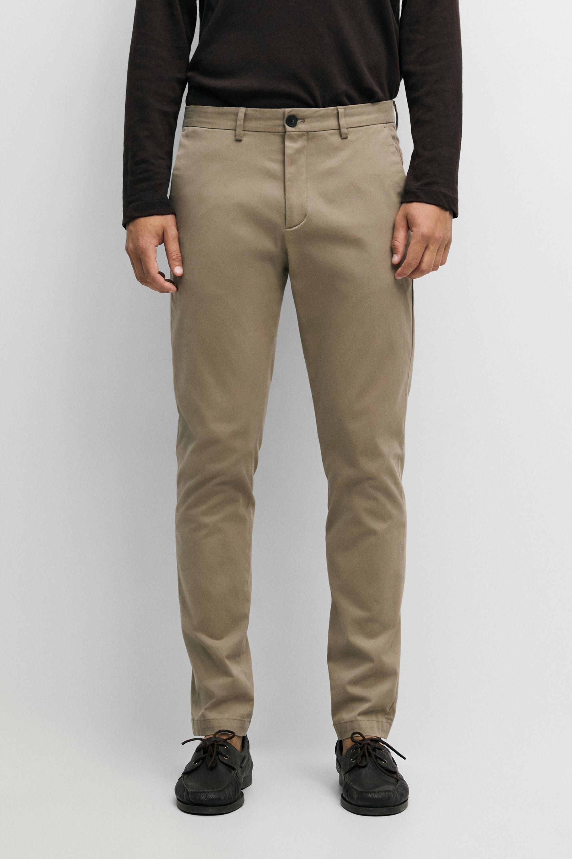 Slim fit cotton trousers — OCHRE