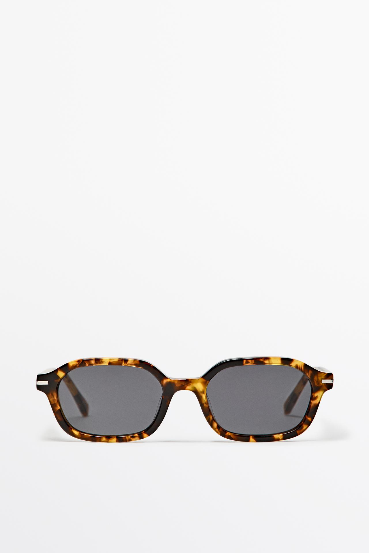 Square tortoiseshell sunglasses — BROWN