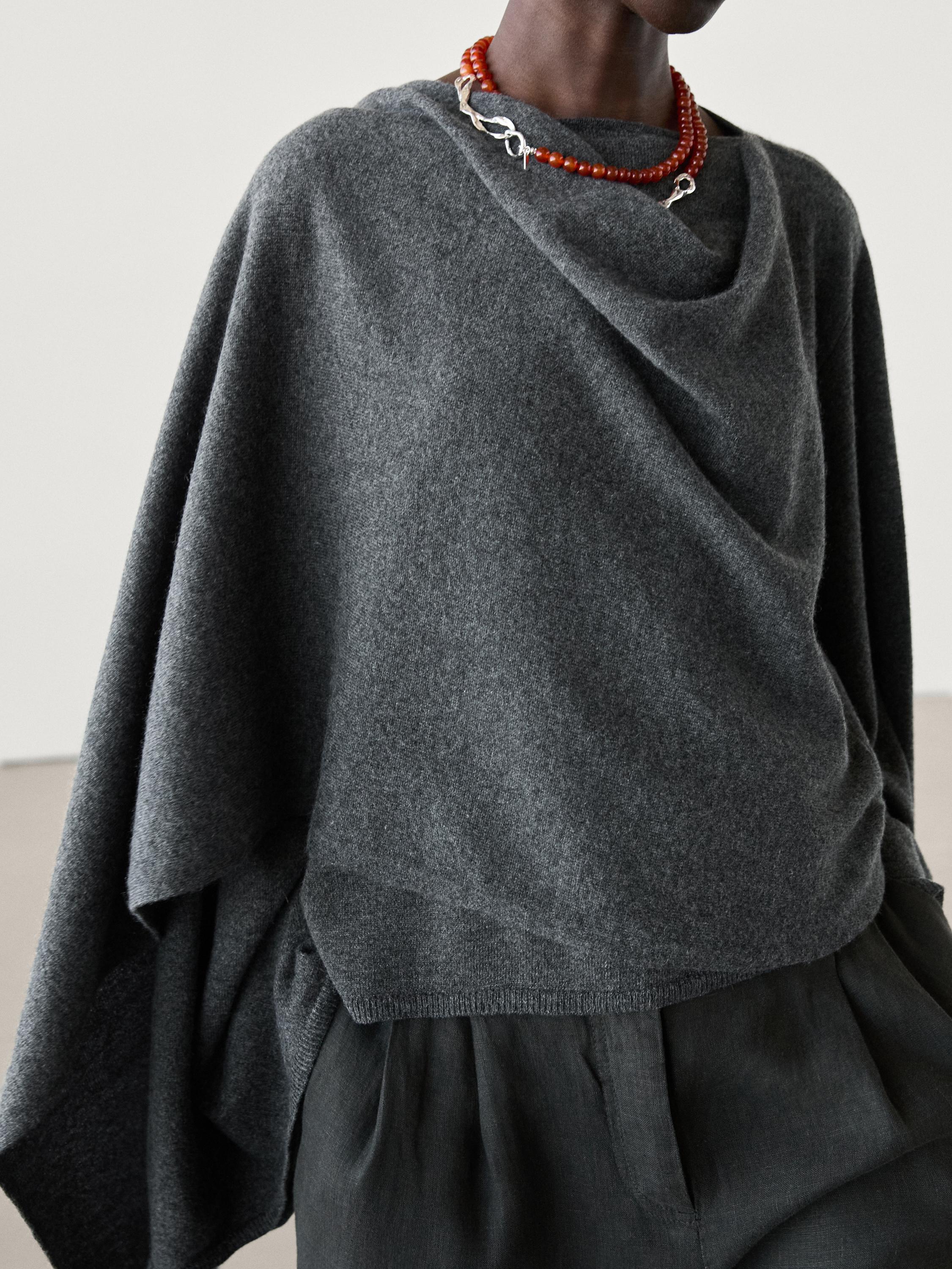 100% cashmere cape sweater