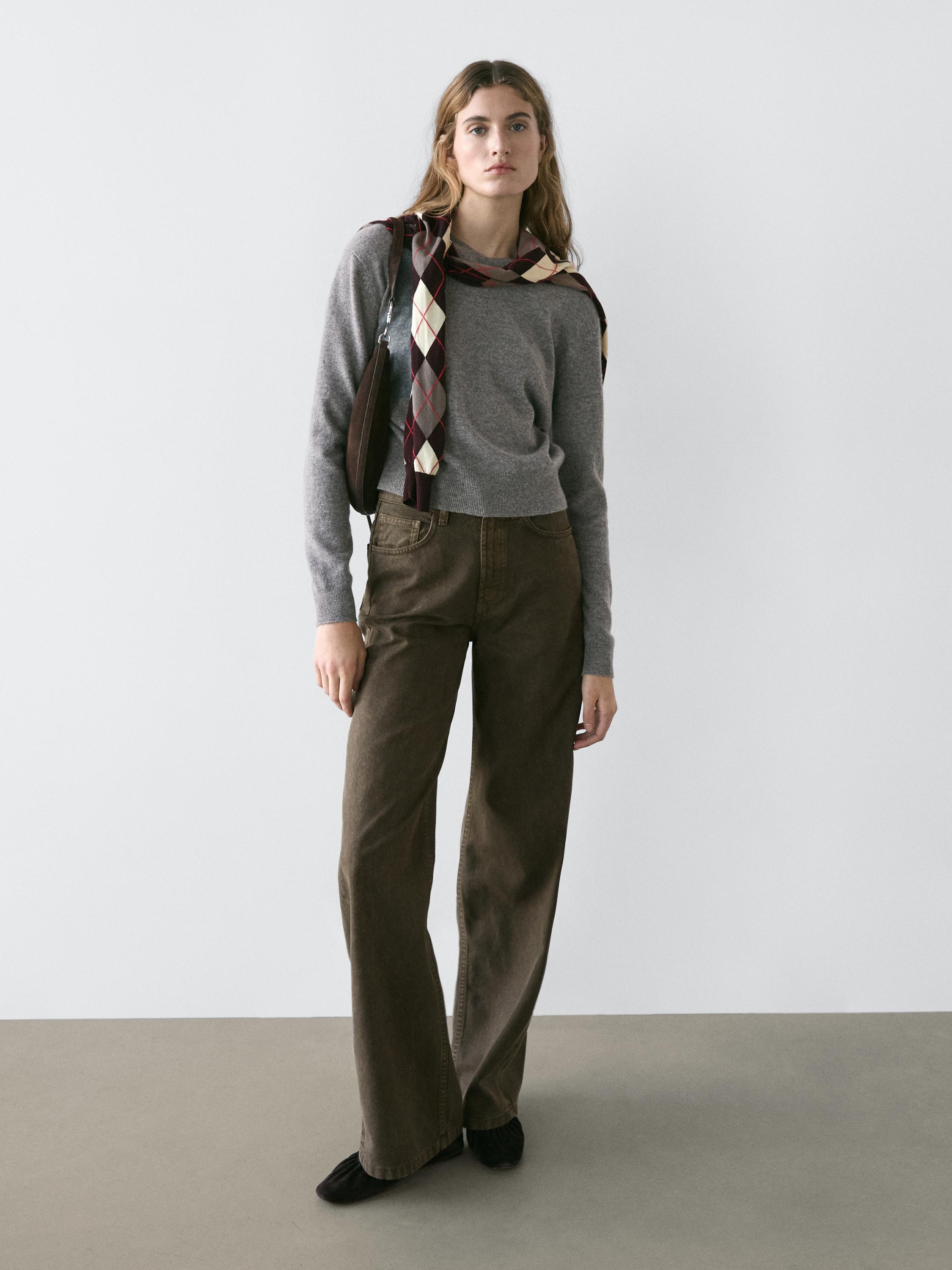 Wide-leg jeans — DARK KHAKI