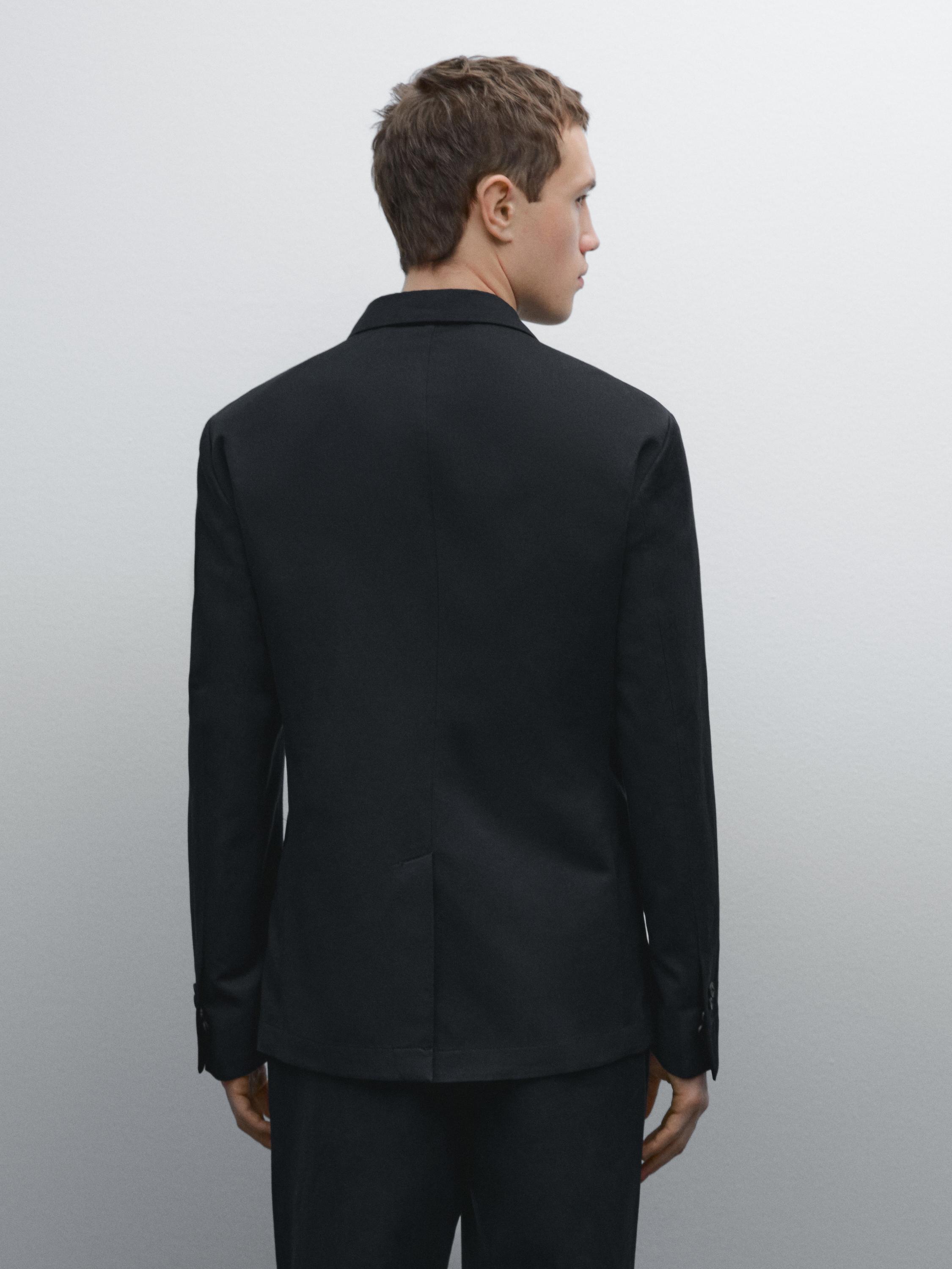 Soft cotton blend blazer